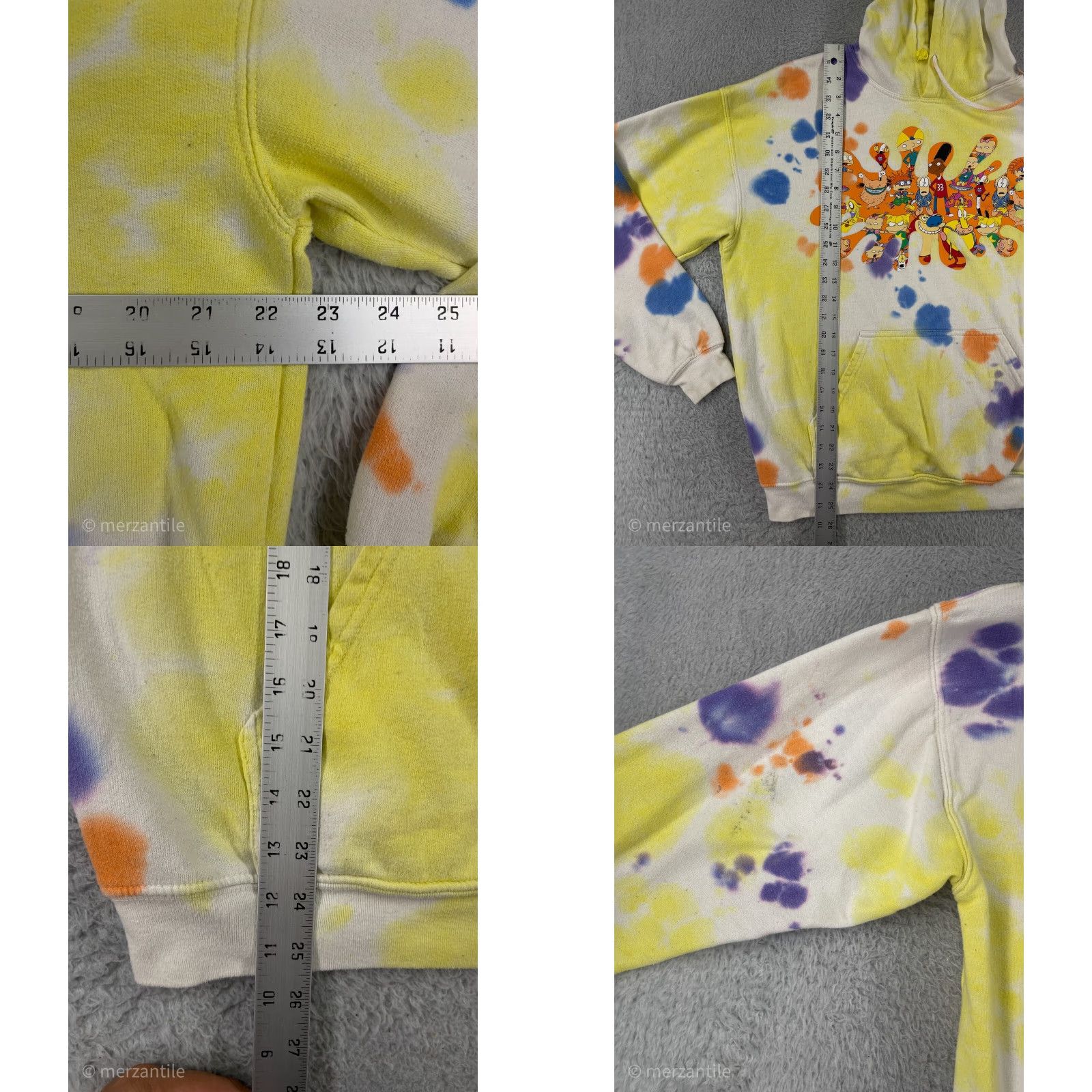 Nickelodeon Nickelodeon Womens Hoodie 1X Yellow Jersey Polyester 90's Cartoon Characters Hooded Oversized Pullover Size XL / US 12-14 / IT 48-50 - 9 Thumbnail