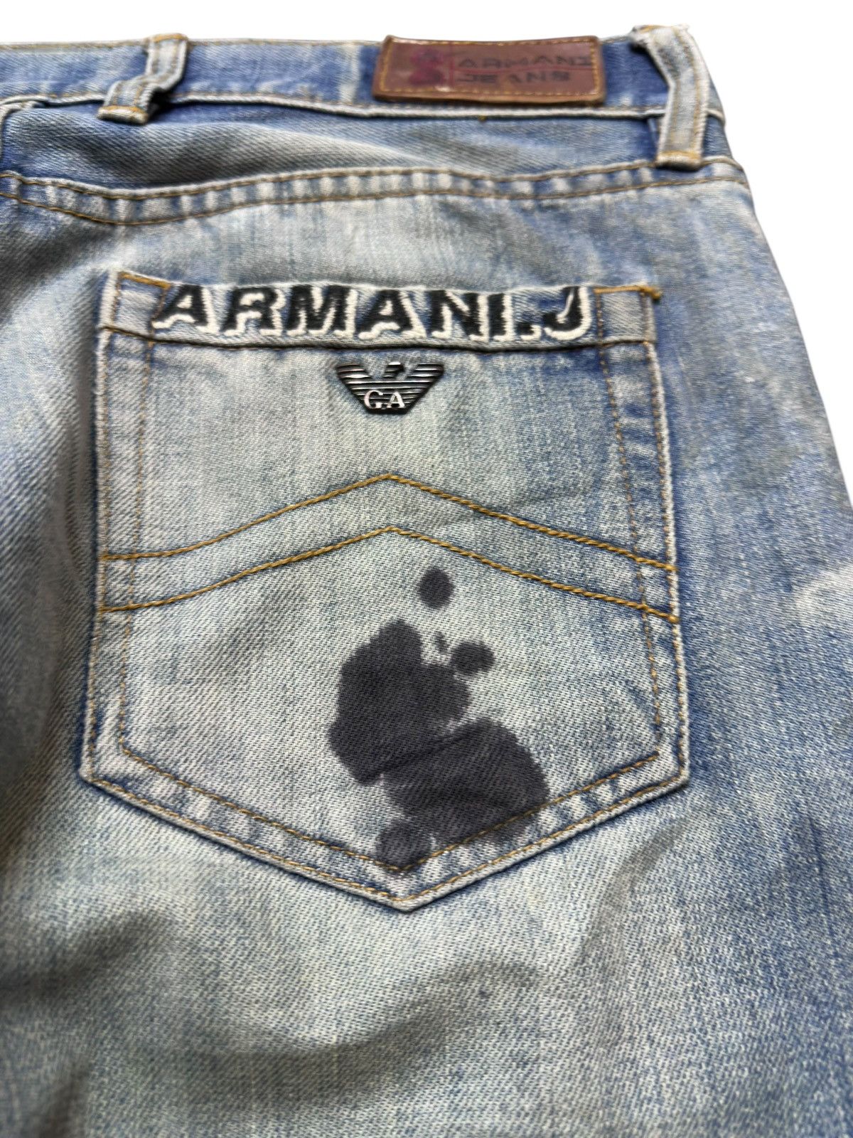 Giorgio Armani Vintage Armani Jeans Mudwash Grunge Distressed Denim Size US 33 - 6 Thumbnail