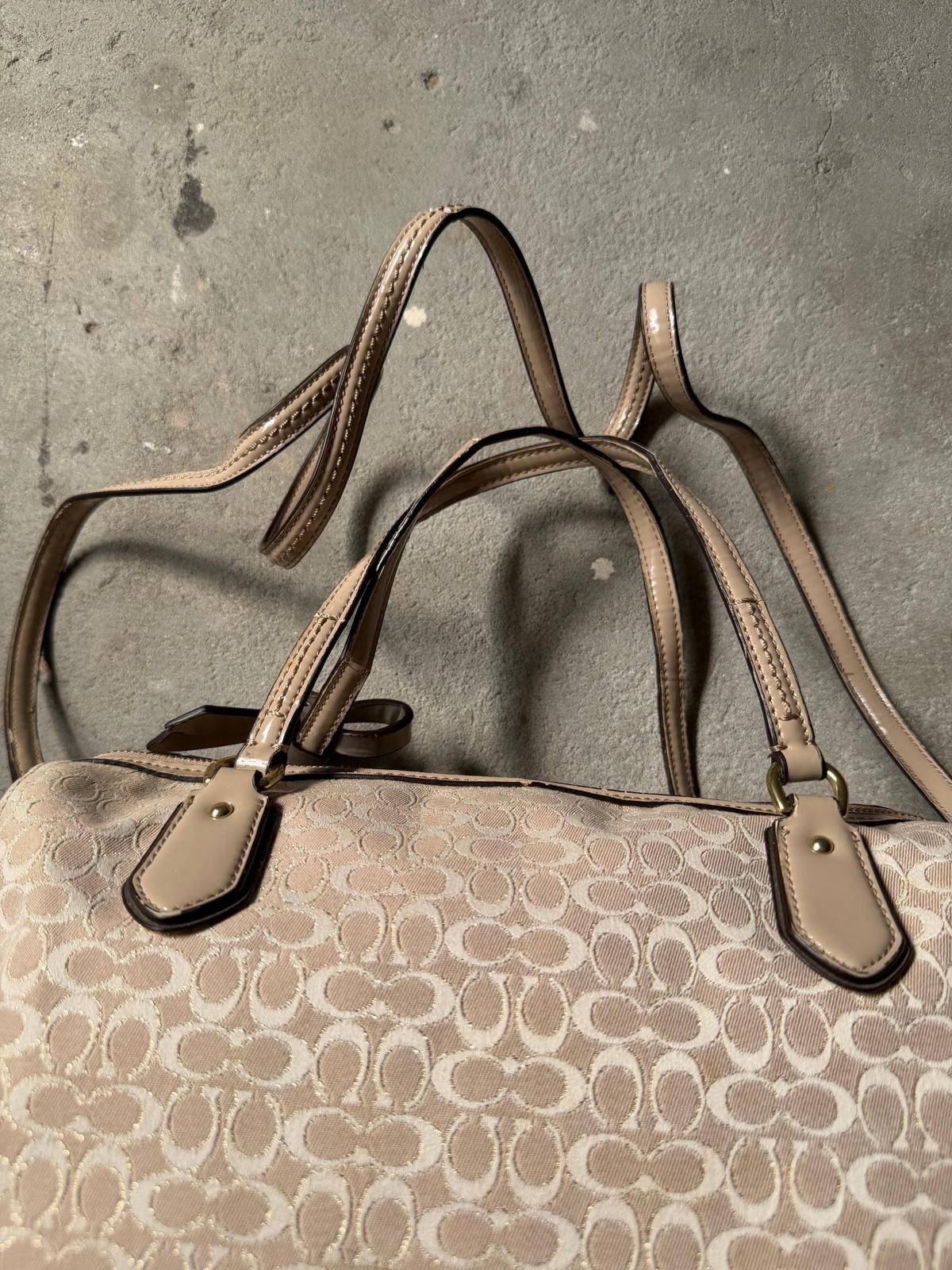 Coach Coach Signature Sparkly West Shoulder Bag Cream Size ONE SIZE - 8 Thumbnail