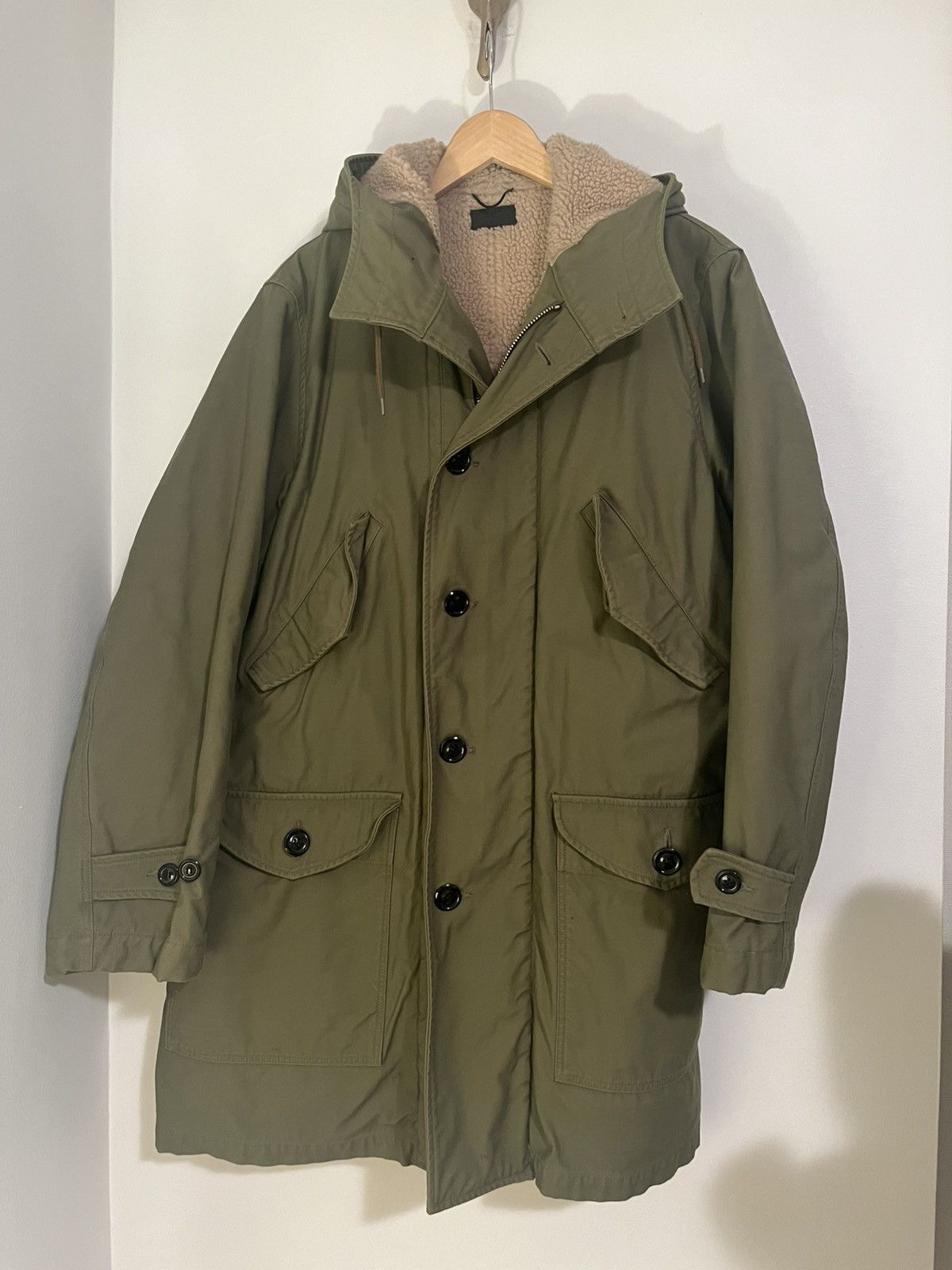 Saint laurent parka lined in sherpa