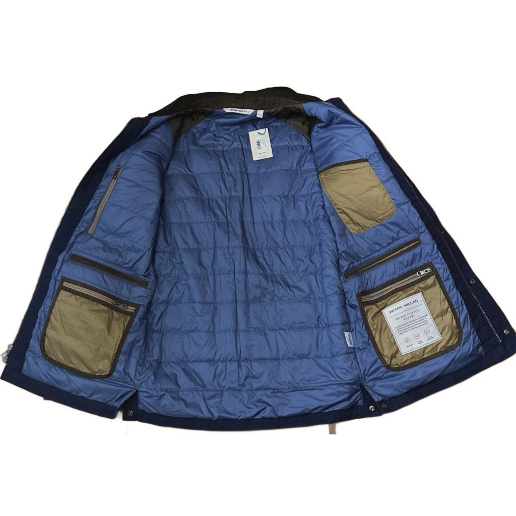 Peter Millar Peter Millar Waxed Cotton Safari Field Jacket - S Navy $348 Size US S / EU 44-46 / 1 - 8 Thumbnail