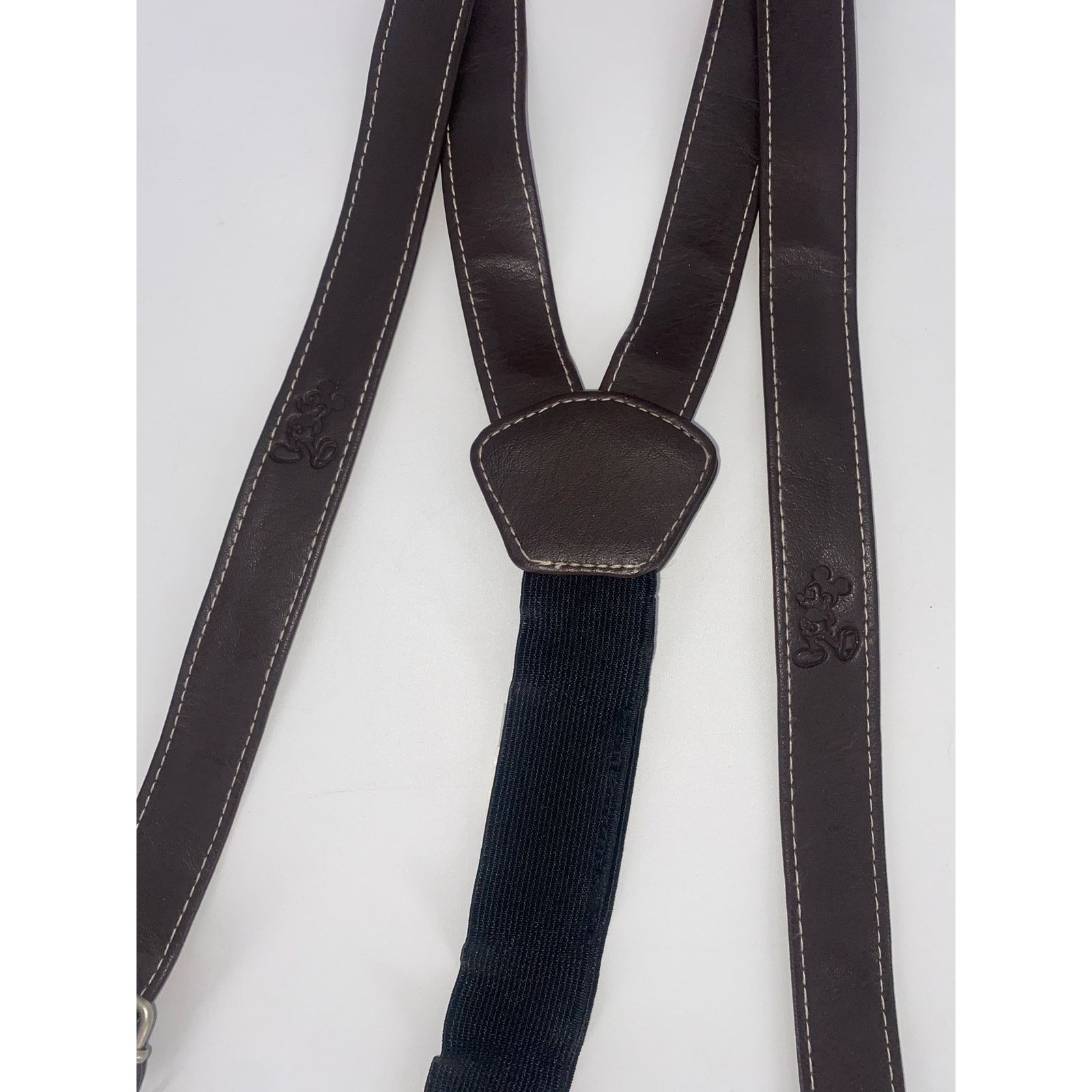 Disney MICKEY MOUSE BROWN LEATHER SUSPENDERS! PRETTY COOL! Size ONE SIZE - 1 Thumbnail