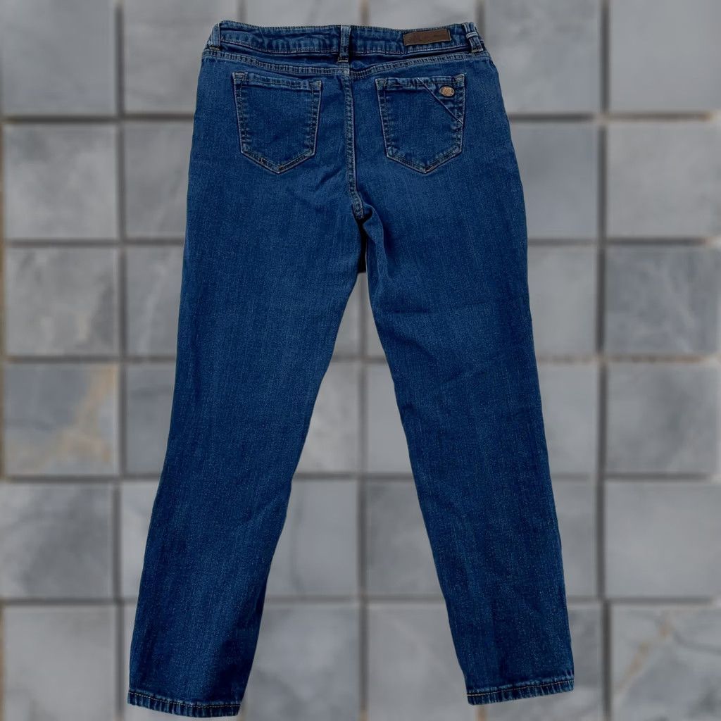 Vintage ABS by Allen Schwartz Capri Jeans Womens 28 Blue Denim Skinny Stretch 5 Pocket Denim Jeans for Women Size 28" / US 6 / IT 42 - 1 Thumbnail