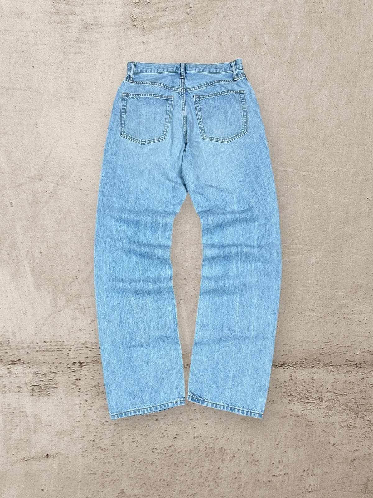 Japanese Brand Uniqlo Distressed Reguler Fit Jeans Pants Baby Blue 27w @204 Size US 30 / EU 46 - 3 Thumbnail