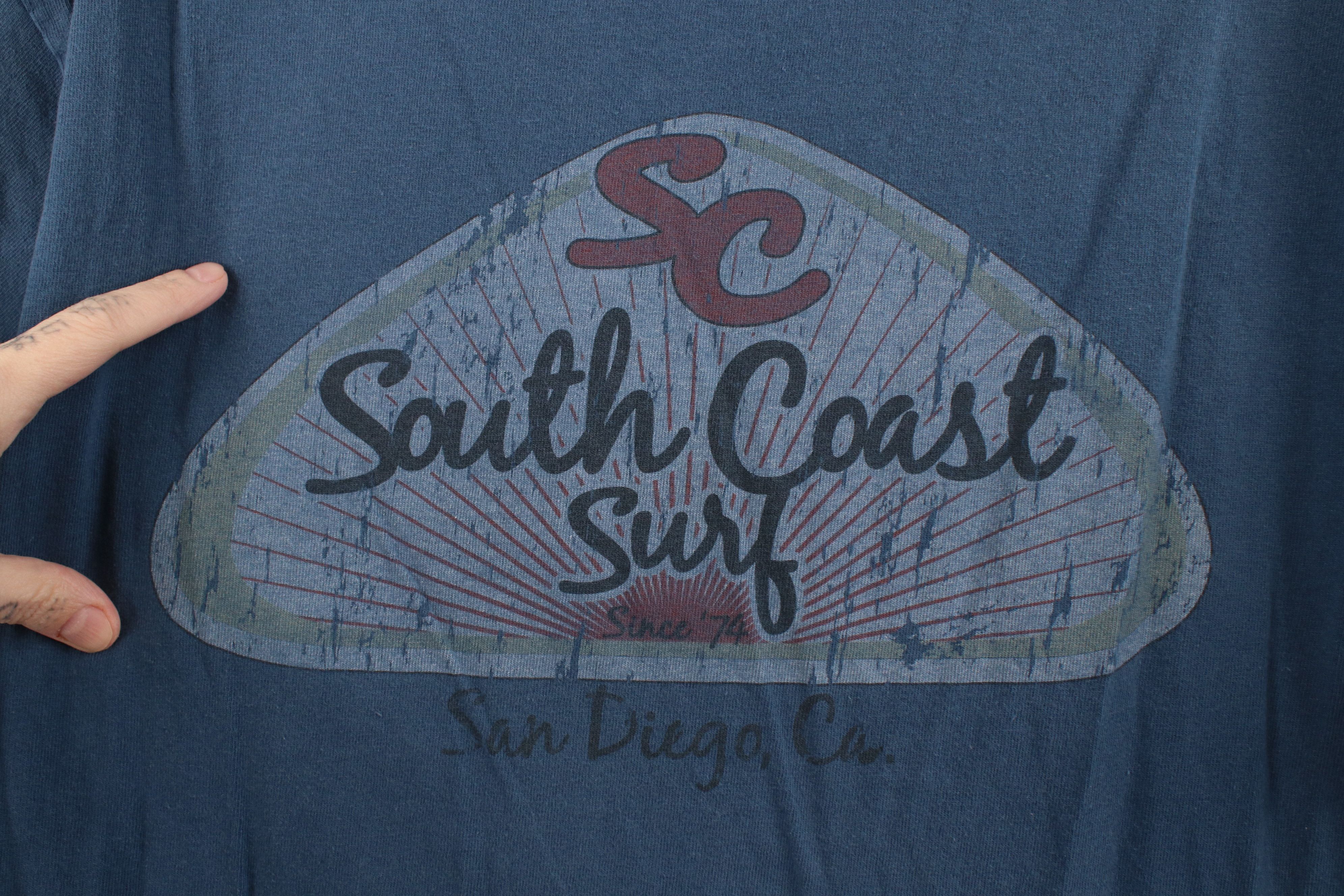 Vintage Vintage 90s Y2K South Coast Surf Surfing San Diego T-Shirt Size US M / EU 48-50 / 2 - 11 Thumbnail