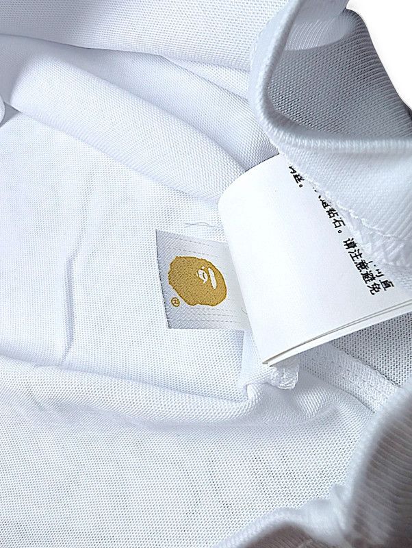 Bape White BAPE Rhinestone College T-Shirt | Size S Size US S / EU 44-46 / 1 - 13 Thumbnail