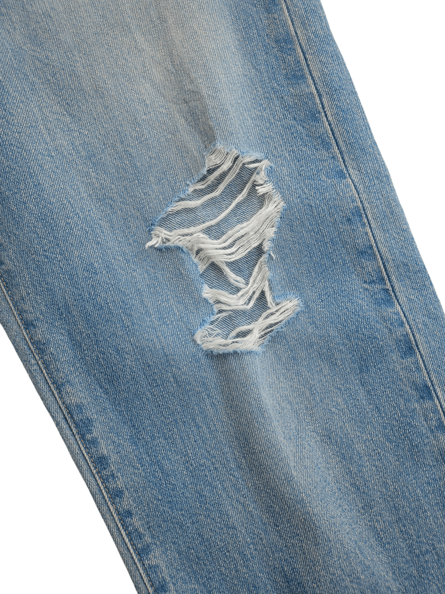 Kaihara Denim × Uniqlo × Vintage UNIQLO Cropped Distressed Relaxed Tapered Streetwear Denim Size 22" - 8 Thumbnail