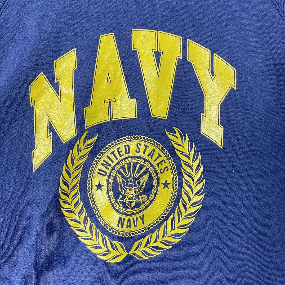 Vintage Vintage United States Navy NAVY Crewneck Sweatshirt Blue Size US L / EU 52-54 / 3 - 3 Thumbnail