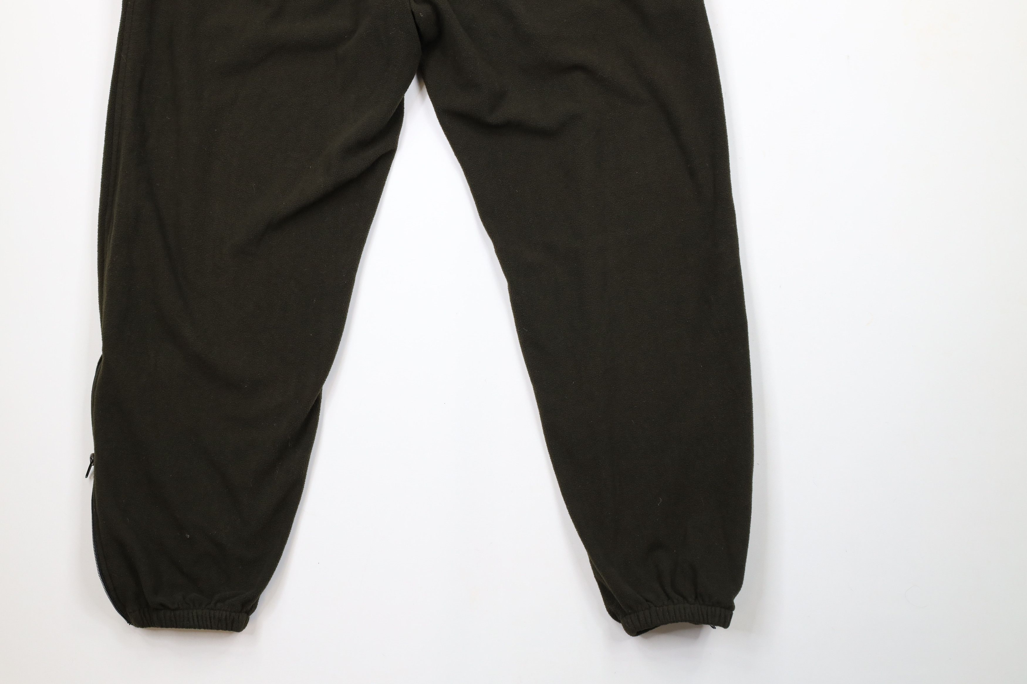 Vintage Vintage 90s Streetwear Blank Fleece Sweatpants Joggers Olive Size US 34 / EU 50 - 11 Thumbnail