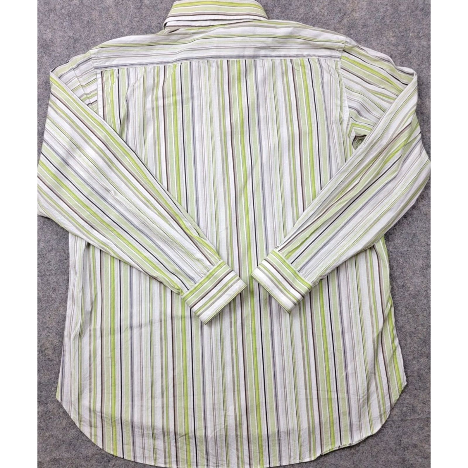 Etro Etro Milano Shirt Mens 44 Green White Brown Stripes Button Up Made in Italy Size US XXL / EU 58 / 5 - 7 Thumbnail