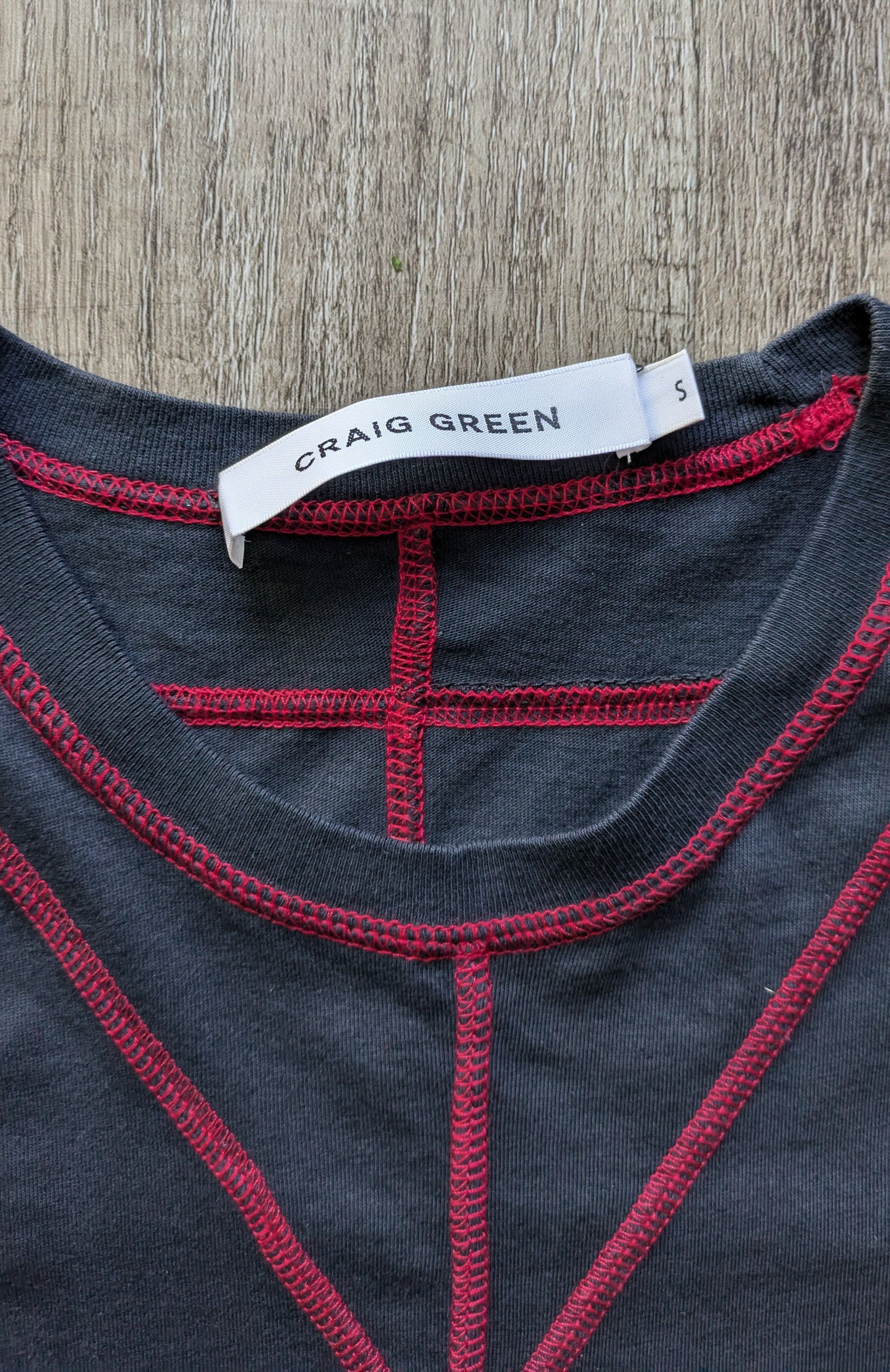 Craig Green SS19 Contrast-Trimmed Cotton-Jersey T-Shirt Size US S / EU 44-46 / 1 - 4 Thumbnail