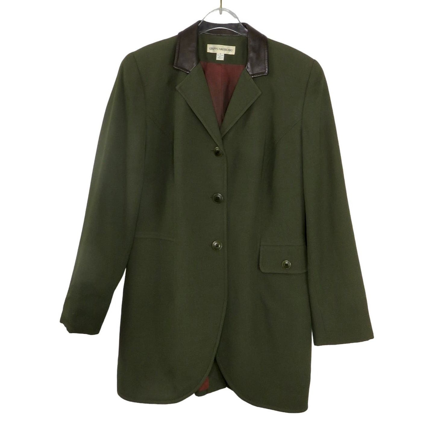Vintage Vintage Dark Olive Green Blazer Jacket Medium Size M / US 6-8 / IT 42-44 - 1 Thumbnail