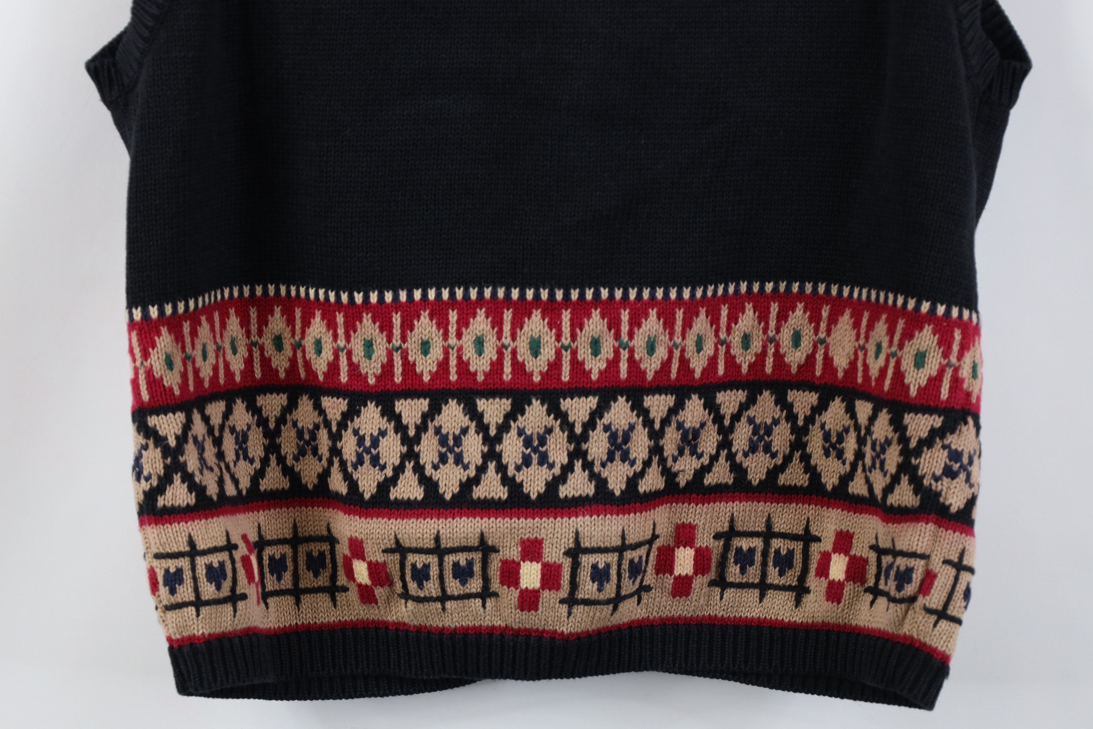 Vintage Vintage 90s Streetwear Fair Isle Teddy Bear Knit Vest Size M / US 6-8 / IT 42-44 - 14 Thumbnail