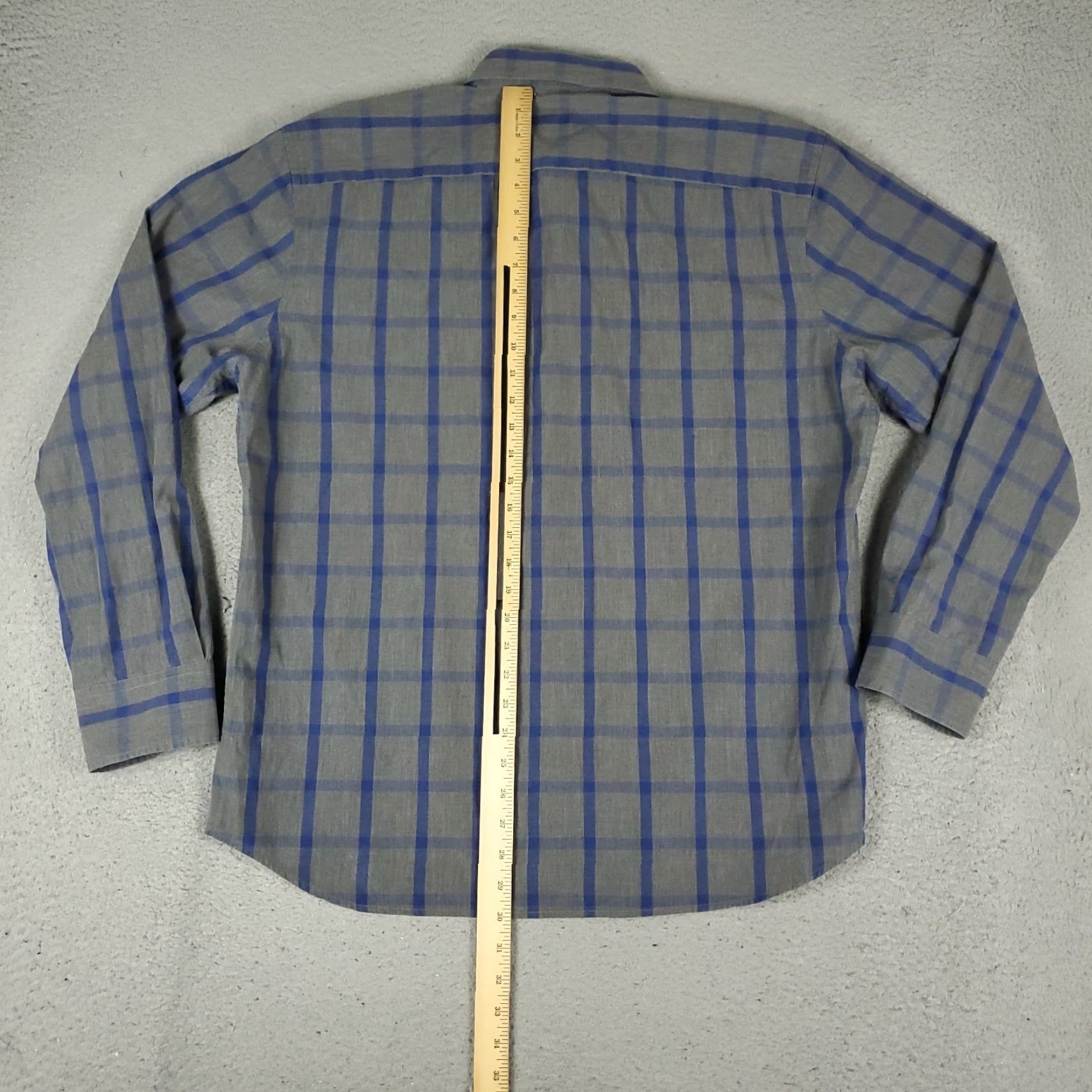 UNTUCKit UNTUCKit Shirt Mens XL Gray Blue Check Casual Button Up Long Sleeve Size US XL / EU 56 / 4 - 3 Thumbnail