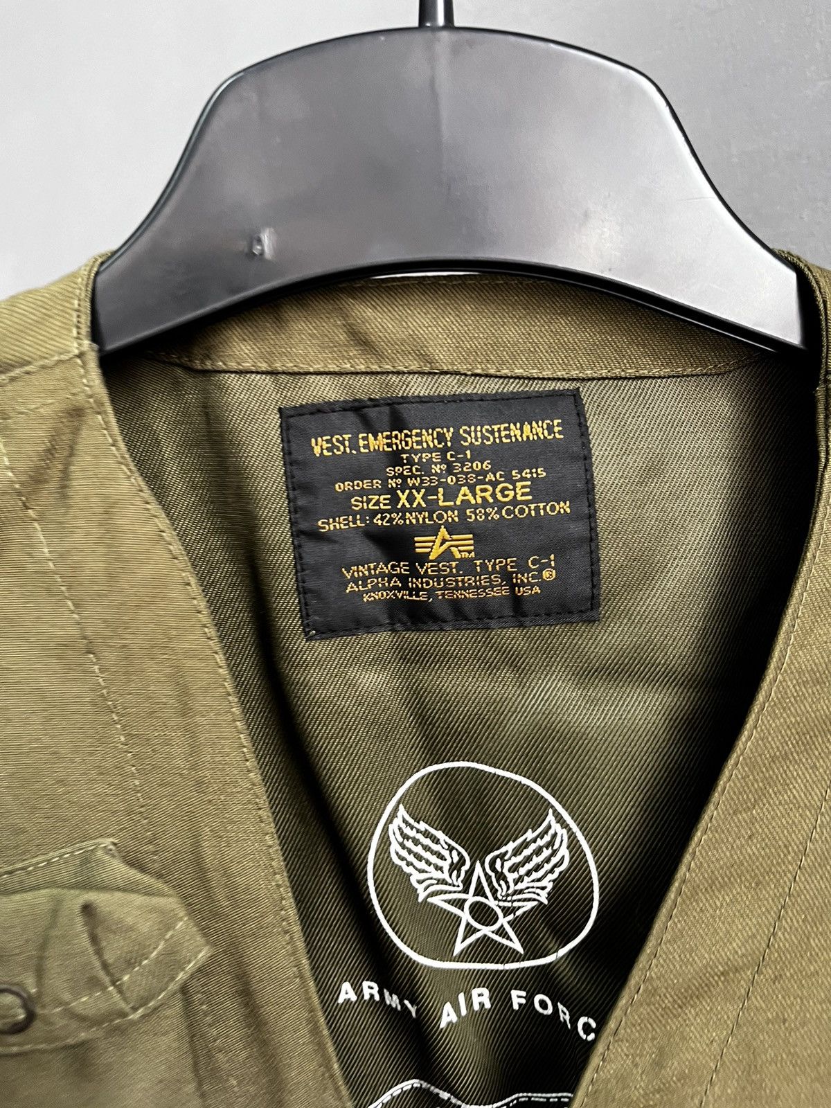 Alpha Industries × Japanese Brand Alpha Industries US Army Air Forces vest Size US XXL / EU 58 / 5 - 6 Thumbnail