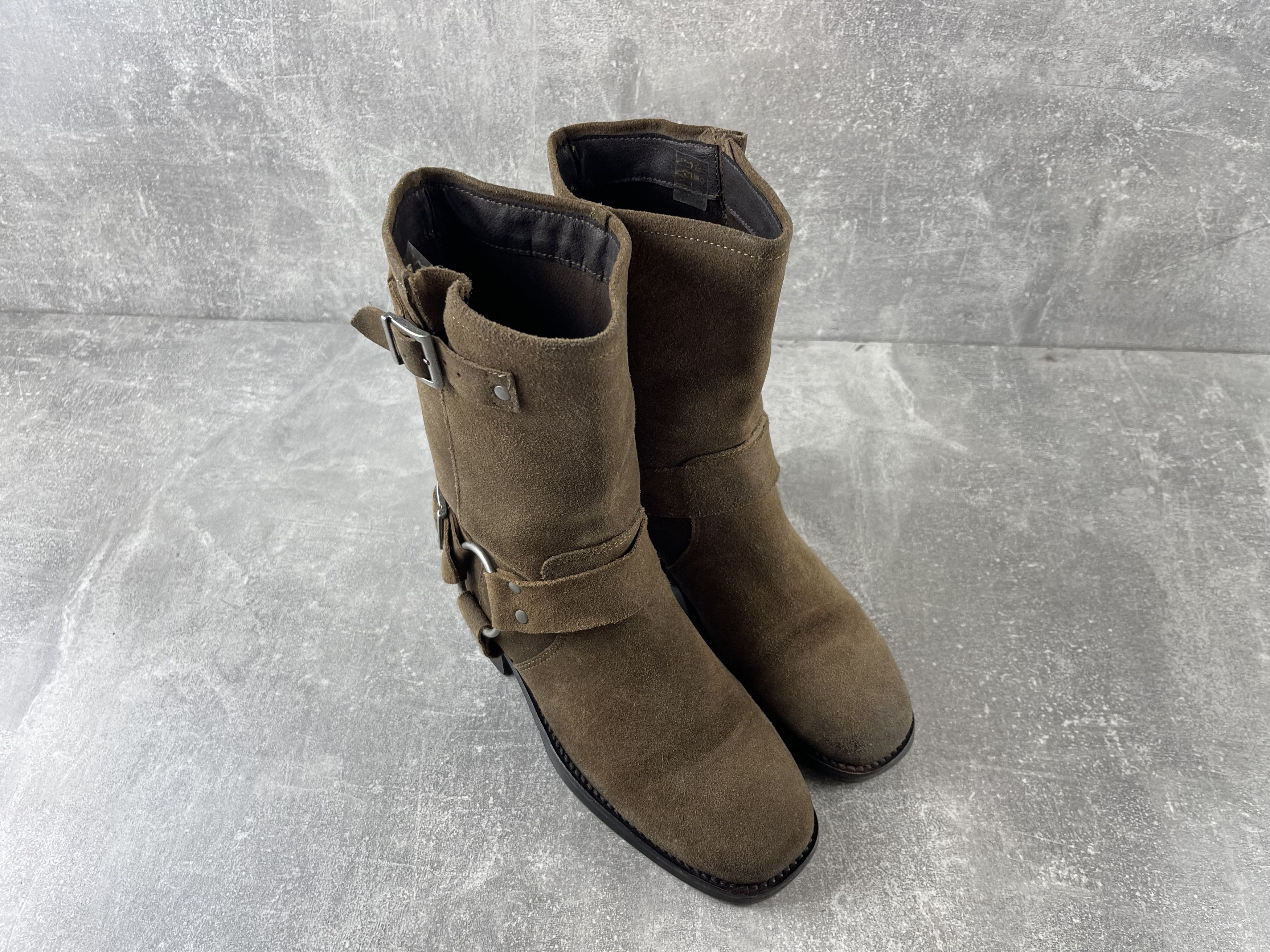 Ma+ Cowboy western avant garde suede biker harness boots Size US 8 / IT 38 - 4 Thumbnail