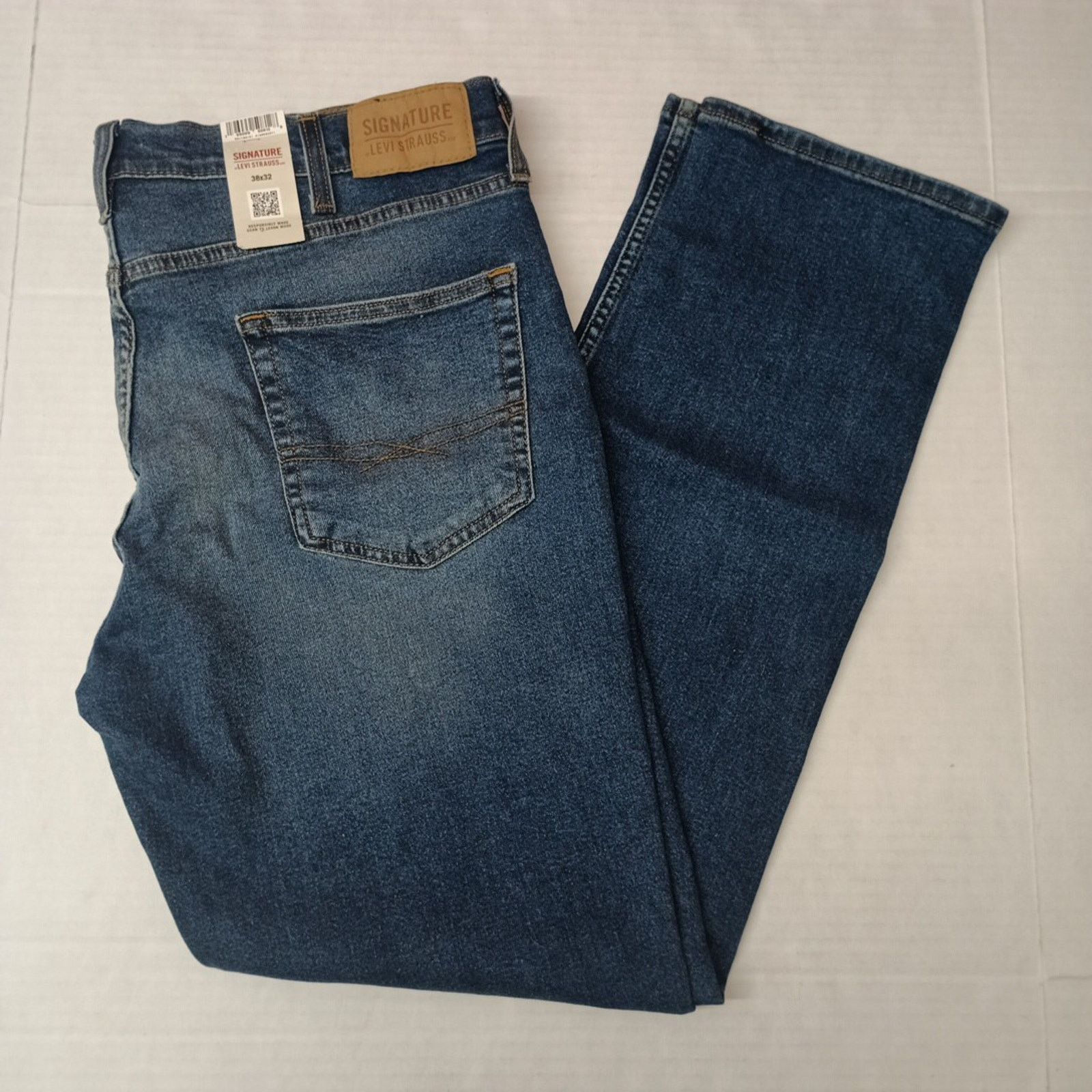 Levi's Signature Levi Strauss & Co. Slim Fit Jeans Men's 38x32 Blue Size US 38 / EU 54 - 1 Thumbnail