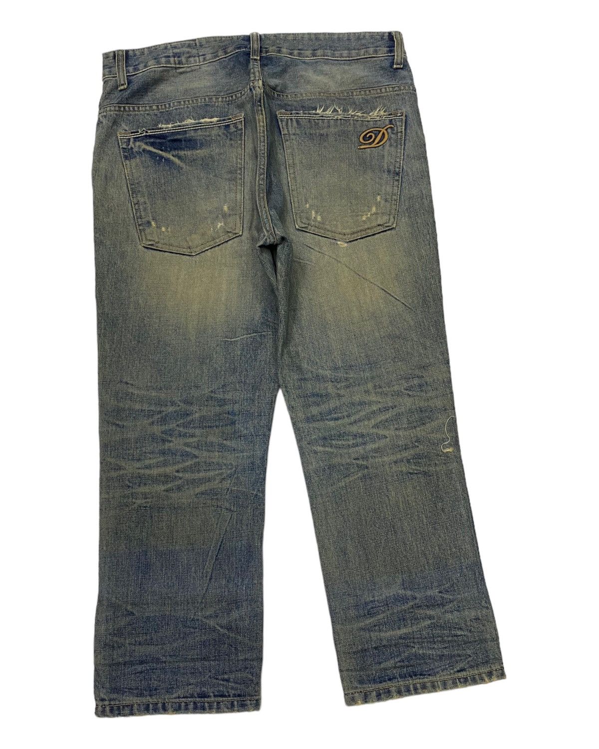 Prps VINTAGE DPSR JAPAN BRAND DISTRESSED DENIM JEANS CROPPED Size US 34 / EU 50 - 4 Thumbnail