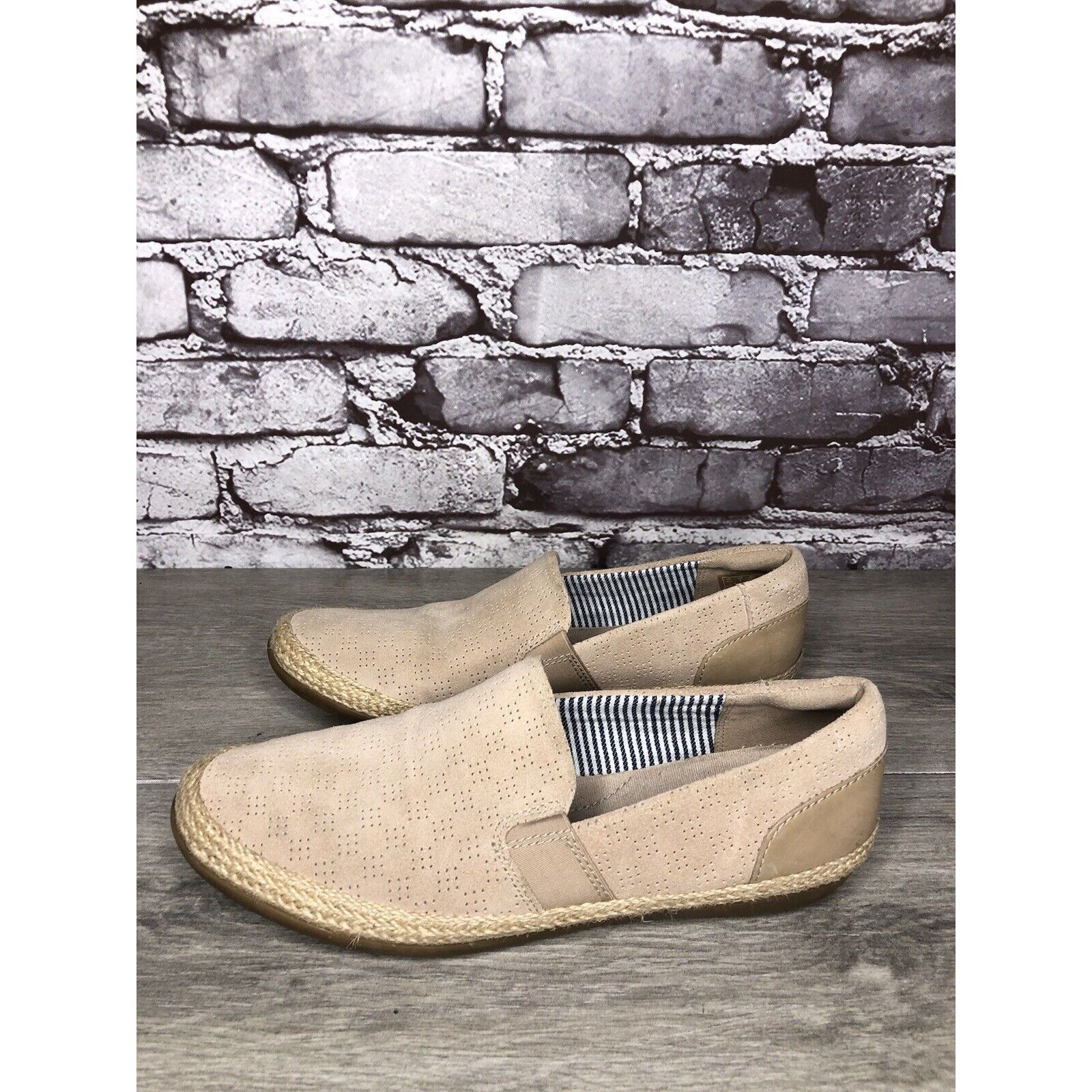 Clarks Clarks Danelly Sky Blush Pink Suede Perforated Espadrilles S Size US 7 / IT 37 - 1 Thumbnail