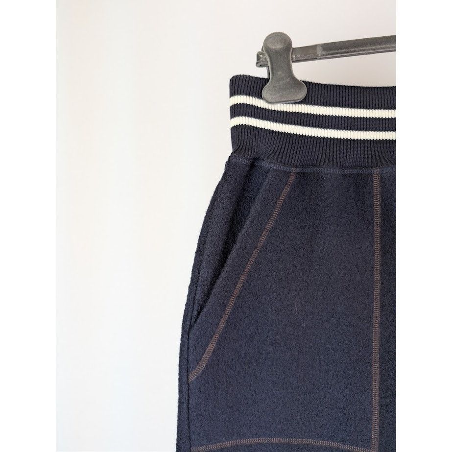 o1rshd1 Boiled Wool Jersey Shorts in Navy