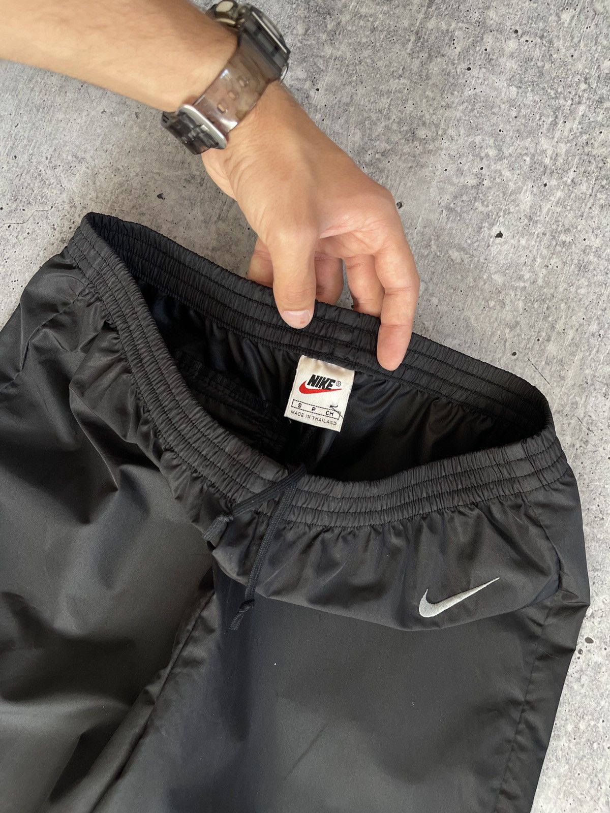 Nike × Vintage Vintage Nike Black Lightweight Sports Pants, Polyester S Size US 30 / EU 46 - 8 Thumbnail
