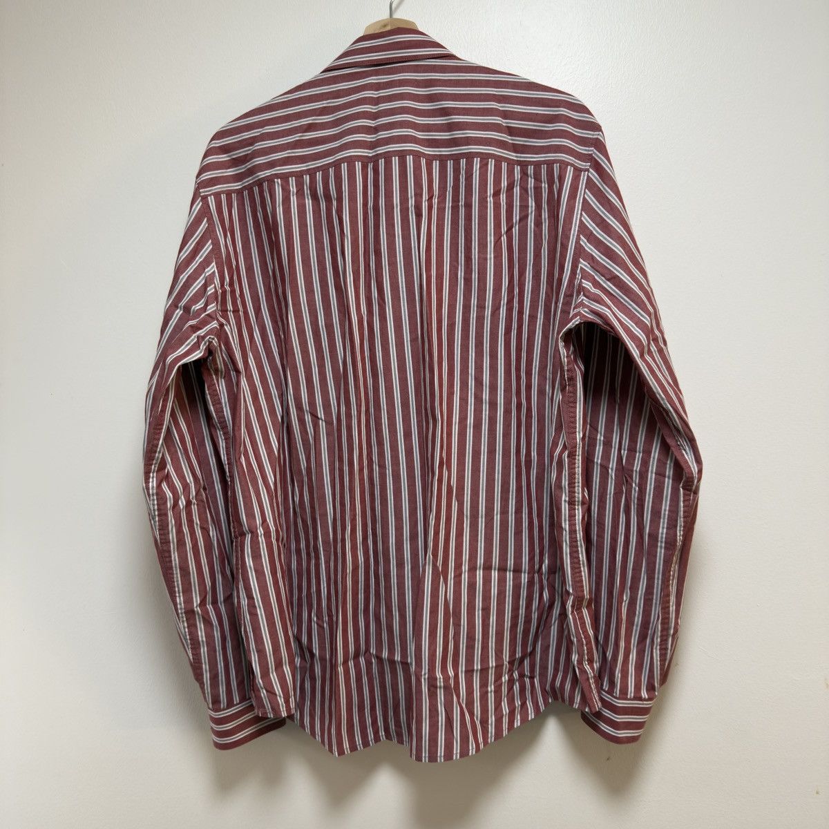Armani × Vintage Vintage 90s Armani Striped Button Up Shirt XL Size US XL / EU 56 / 4 - 3 Thumbnail