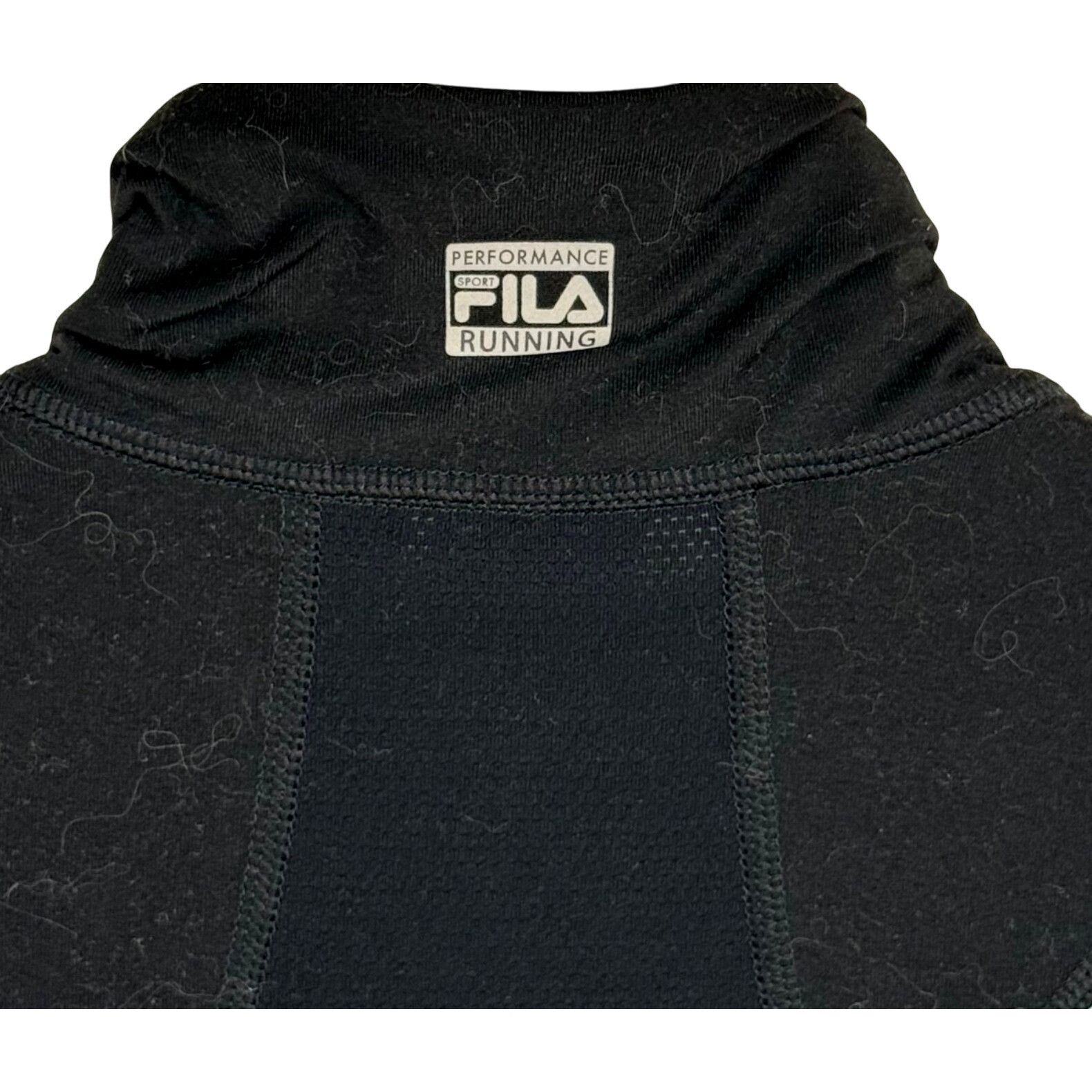 Fila Fila Performance Sport Running 1/4-Zip Top Black Color-Block Size M / US 6-8 / IT 42-44 - 4 Thumbnail