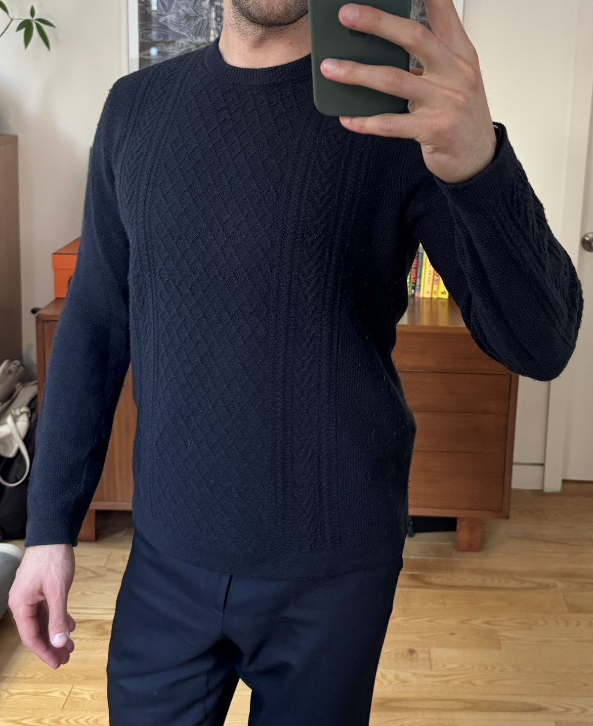 Vince Vince Navy Cable Knit Sweater Size US S / EU 44-46 / 1 - 1 Thumbnail