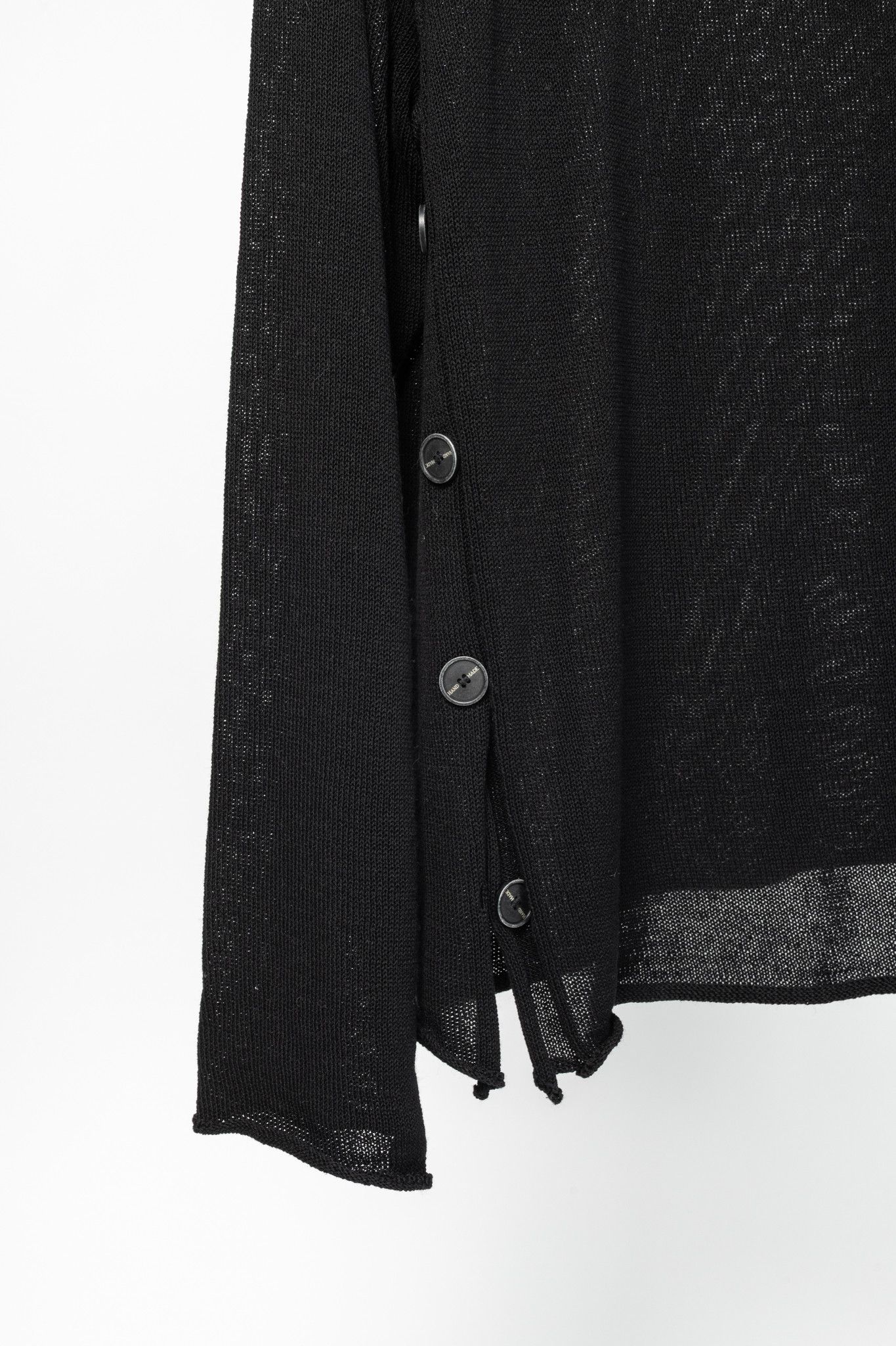 Annette Gortz Annette Gortz Teno Black Viscose Button-Side Sweater Size L / US 10 / IT 46 - 6 Thumbnail