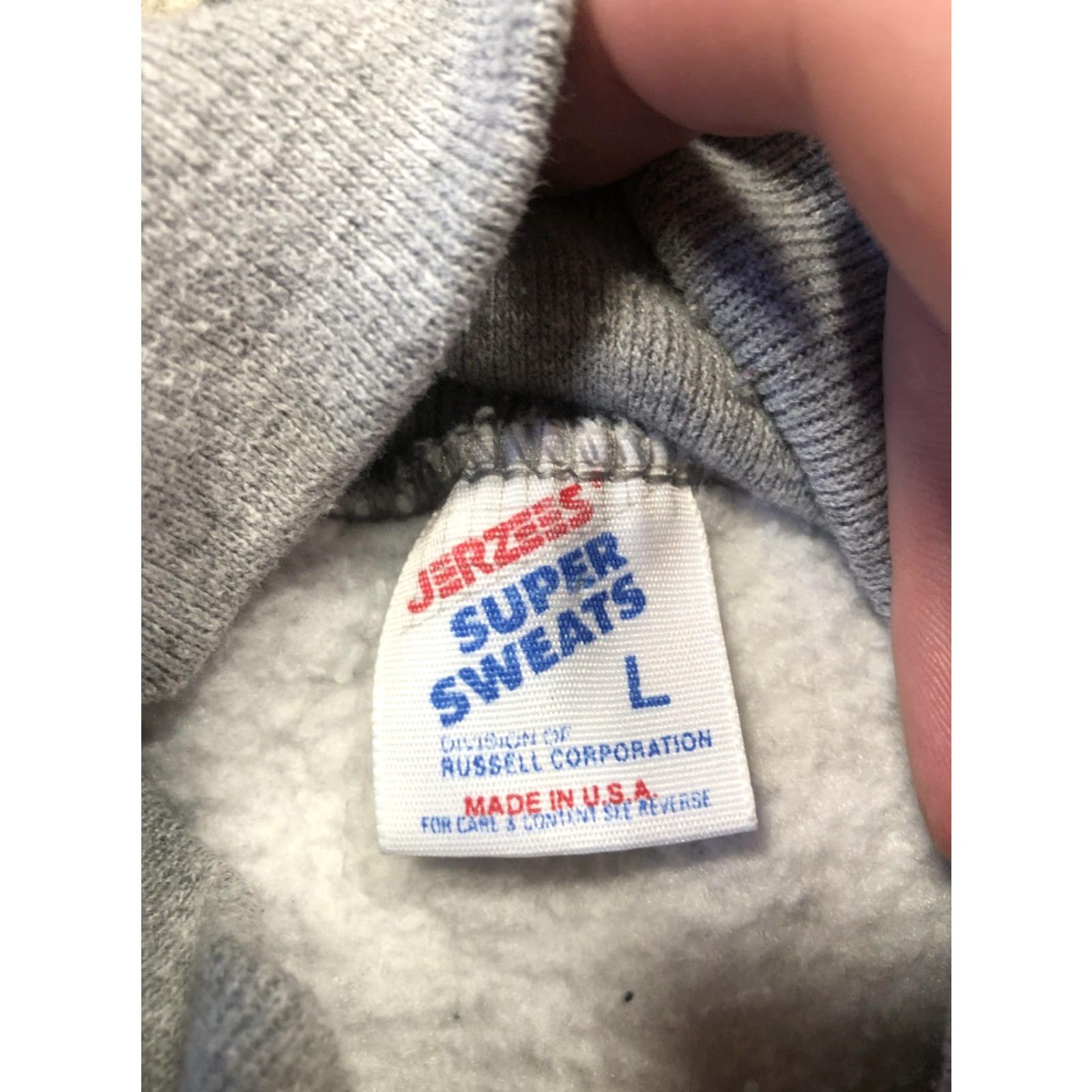 Jerzees VINTAGE Jerzees Sweatshirt Mens Large Gray Mock Neck Fleece Blank USA 90s Mens L Gray Sweatshirt Blank Size US L / EU 52-54 / 3 - 7 Thumbnail