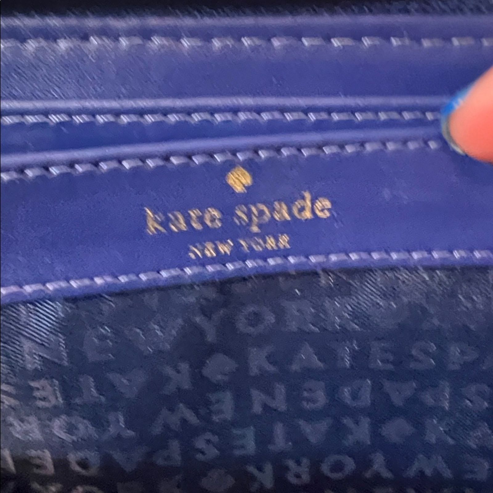 Kate Spade Kate Spade Neda Market Street Accordion Wallet Blue Leather Size ONE SIZE - 8 Thumbnail
