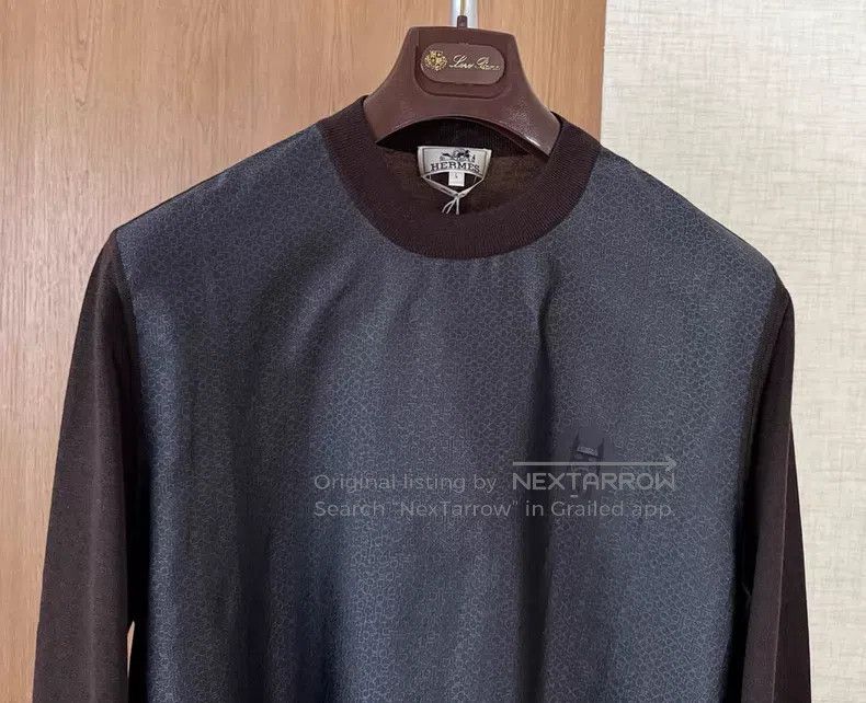 Hermes Hermes Men's Lightweight Knit Hoodie Size US L / EU 52-54 / 3 - 2 Thumbnail