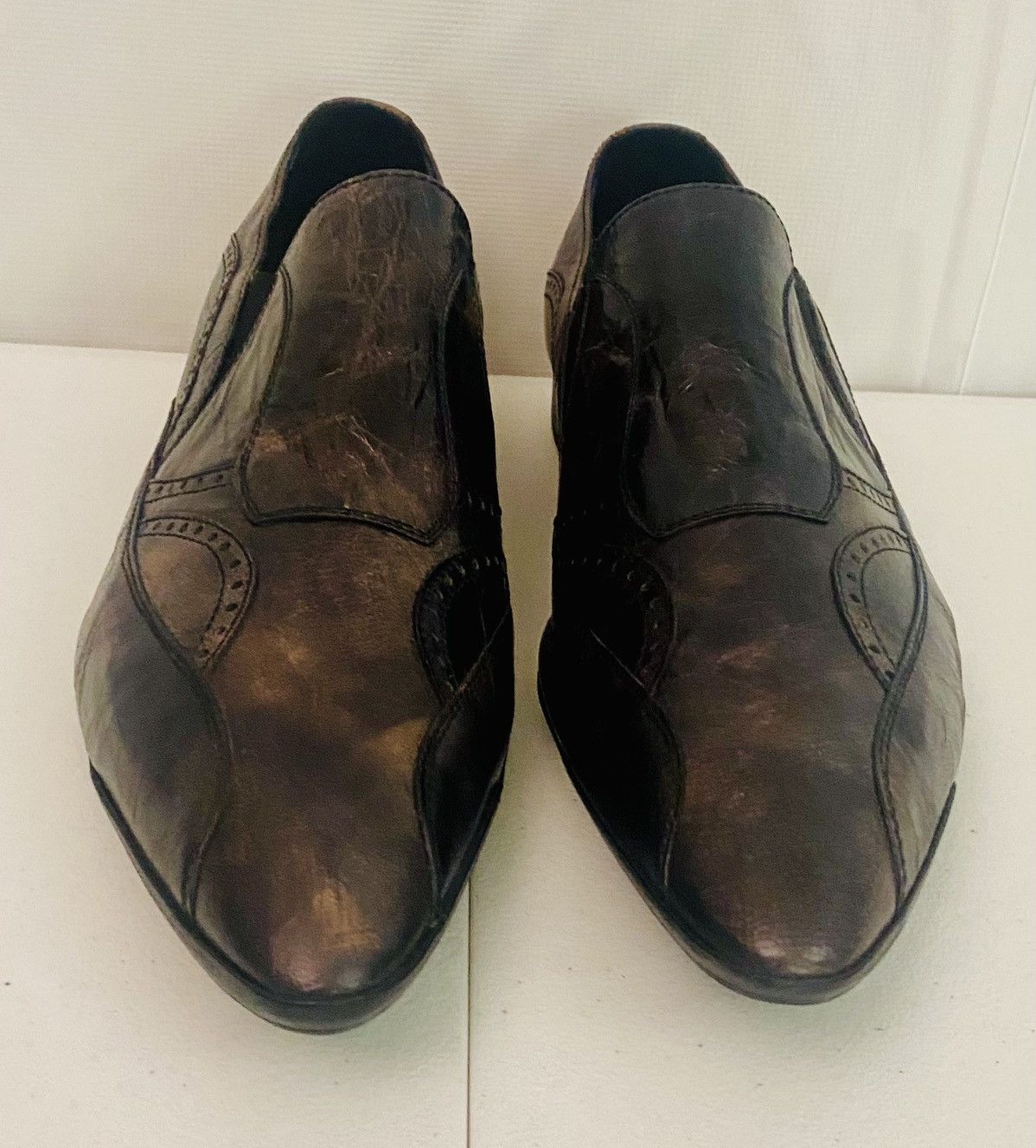 Alberto Guardiani Alberto Guardiani 🇮🇹 Monitor Lizard Y2K Point Toe 12 US New Size US 12 / EU 45 - 1 Thumbnail