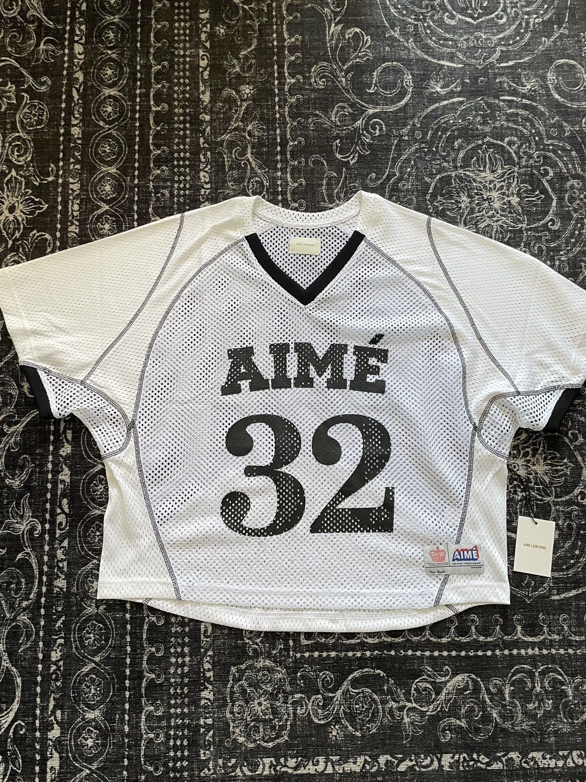 Aime Leon Dore Aime Leon Dore team Jersey 32 white and black