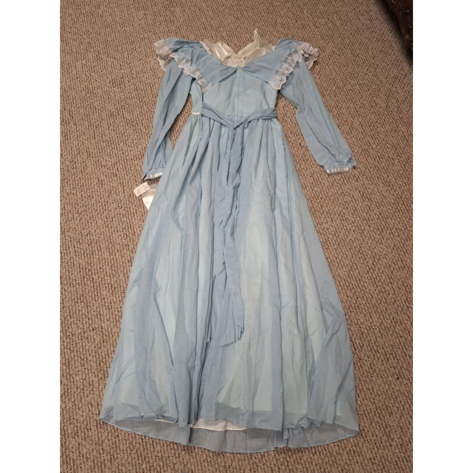 Jessica McClintock VINTAGE Jessica McClintock Blue Lace Dress Ball Gown Women 11 Long Nwt Size L / US 10 / IT 46 - 4 Thumbnail