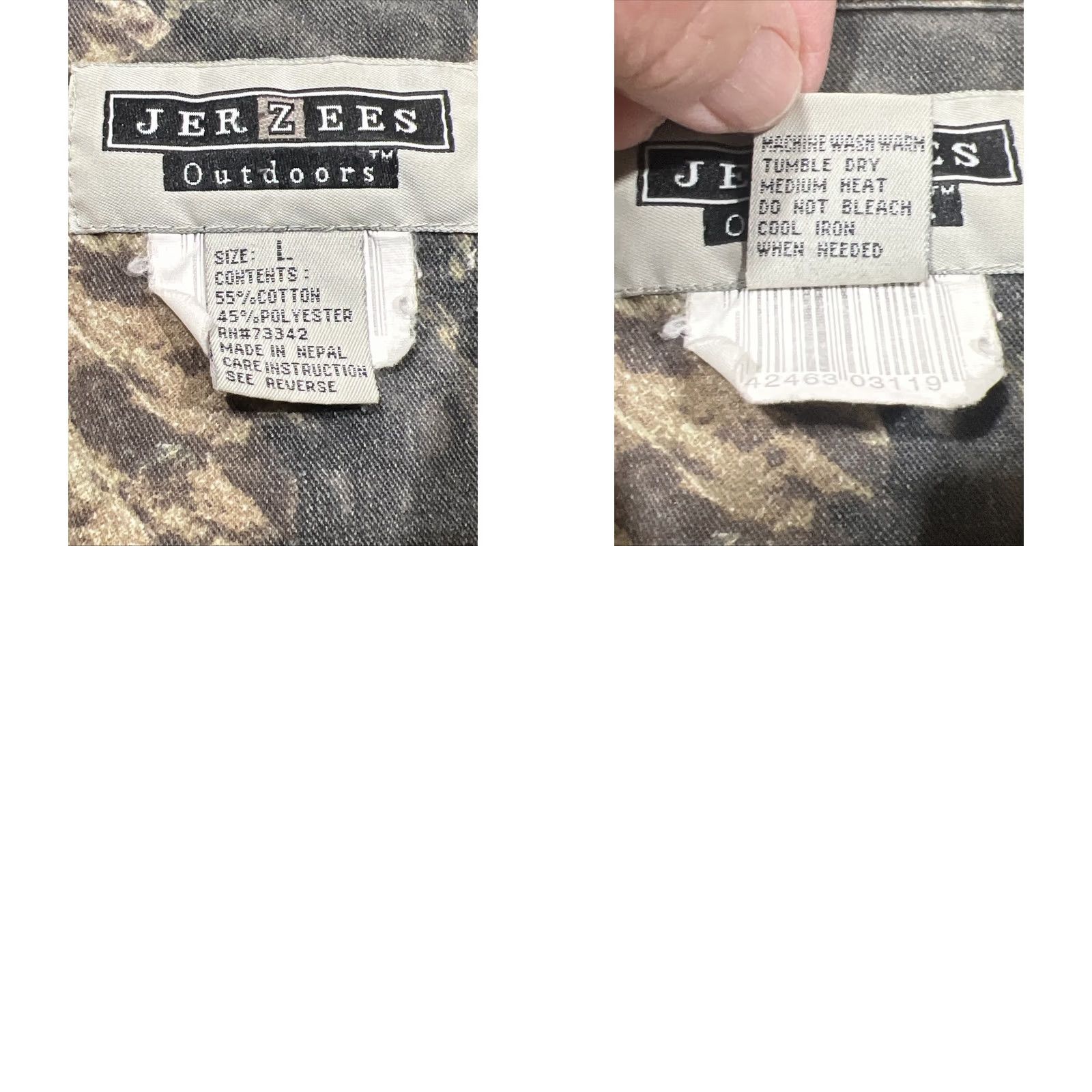 Jerzees Jerzees Outdoor Mossy Oak Forest Floor Button Down Shirt Men L Long Sleeves Nepal Size US L / EU 52-54 / 3 - 10 Thumbnail