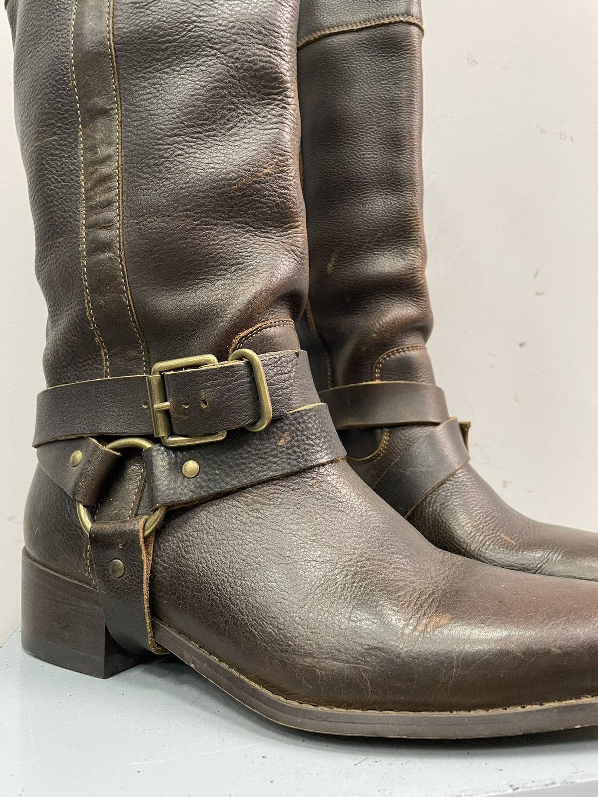 Wrangler Guidi style Tall wrangler Leather Biker Boots Western 90s Size US 7.5 / EU 40-41 - 7 Thumbnail