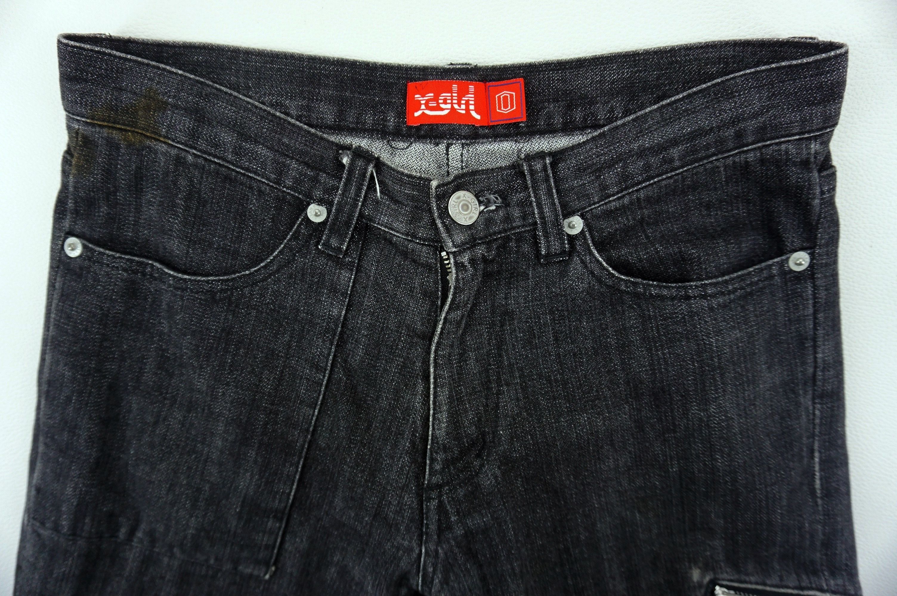 Japanese Brand X-Girl Jeans fits W29xL30 Multi Zipper Bondage Slim Denim Size 25" / US 0 / IT 36 - 4 Thumbnail