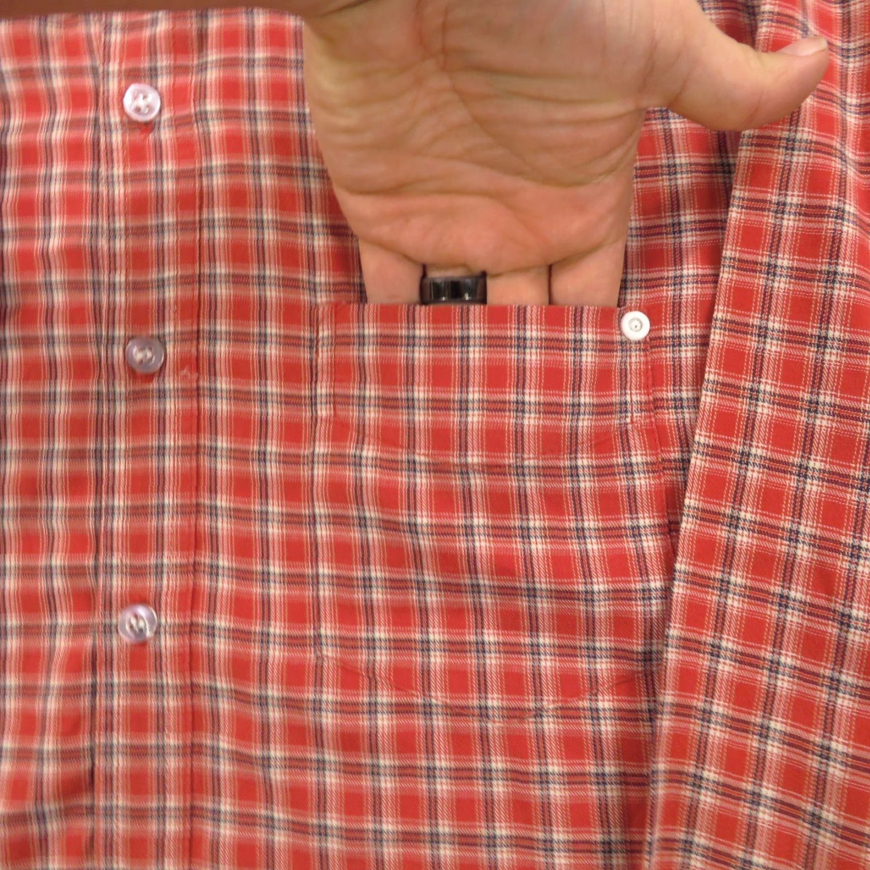 Vintage Baldwin Shirt Mens XL Red Lightweight Flannel Button-Up Long Sleeve Casual Workwear Size US XL / EU 56 / 4 - 4 Thumbnail