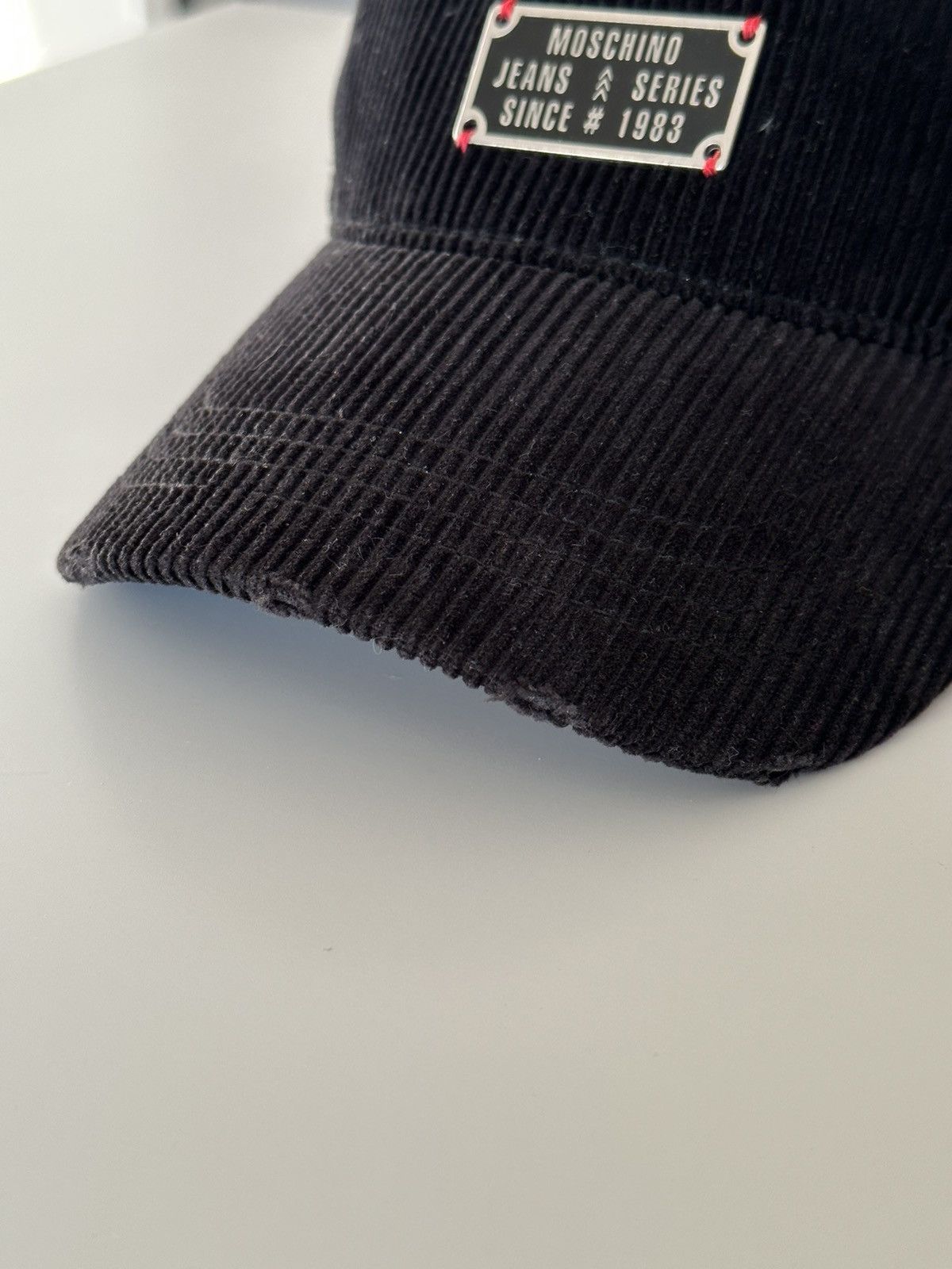 Moschino Vintage Moschino Corduroy Black Cap 90’s Size ONE SIZE - 3 Thumbnail