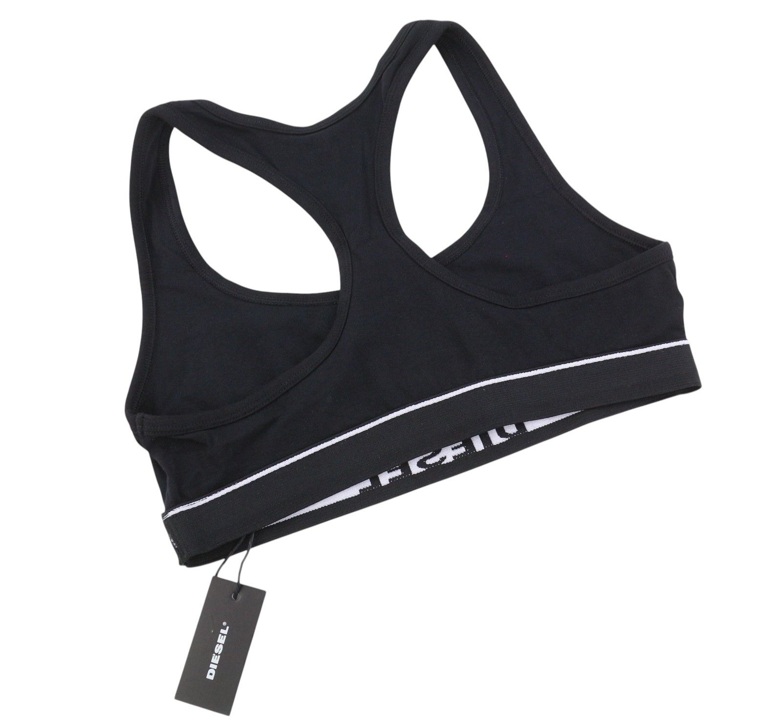 Diesel UFSB-MILEY TOP S Black Stretch Sleeveless Sports Bra 41364 Size S / US 4 / IT 40 - 2 Thumbnail