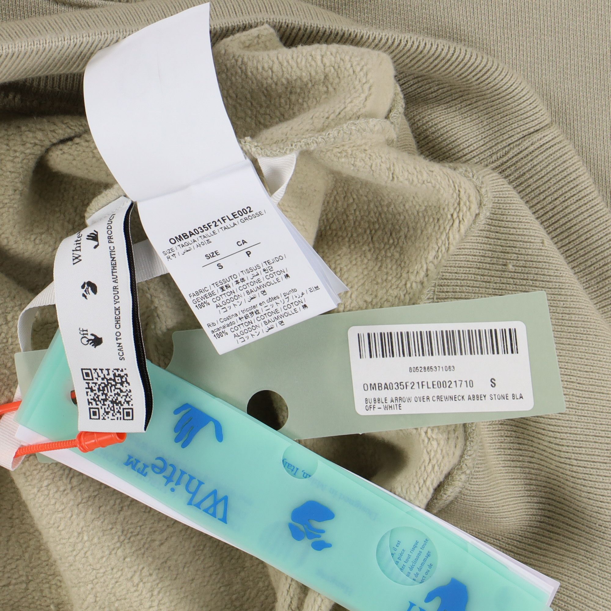 Off-White Beige Bubble Arrows Oversized Sweatshirt Size US S / EU 44-46 / 1 - 7 Thumbnail