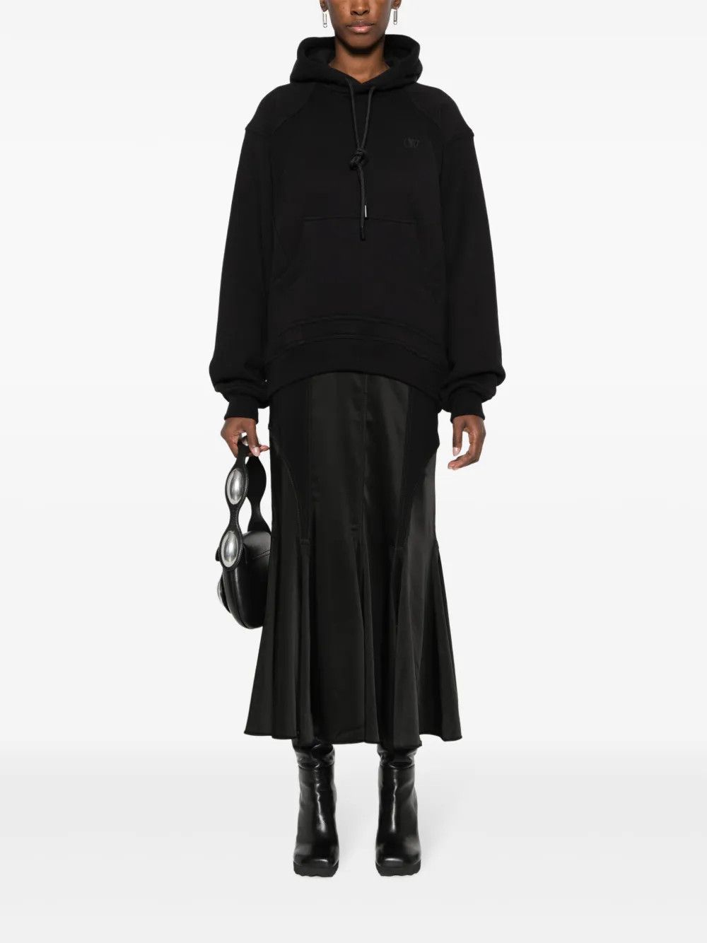Off-White o1y1125 Hooded Midi Dress in Black Size M / US 6-8 / IT 42-44 - 5 Thumbnail