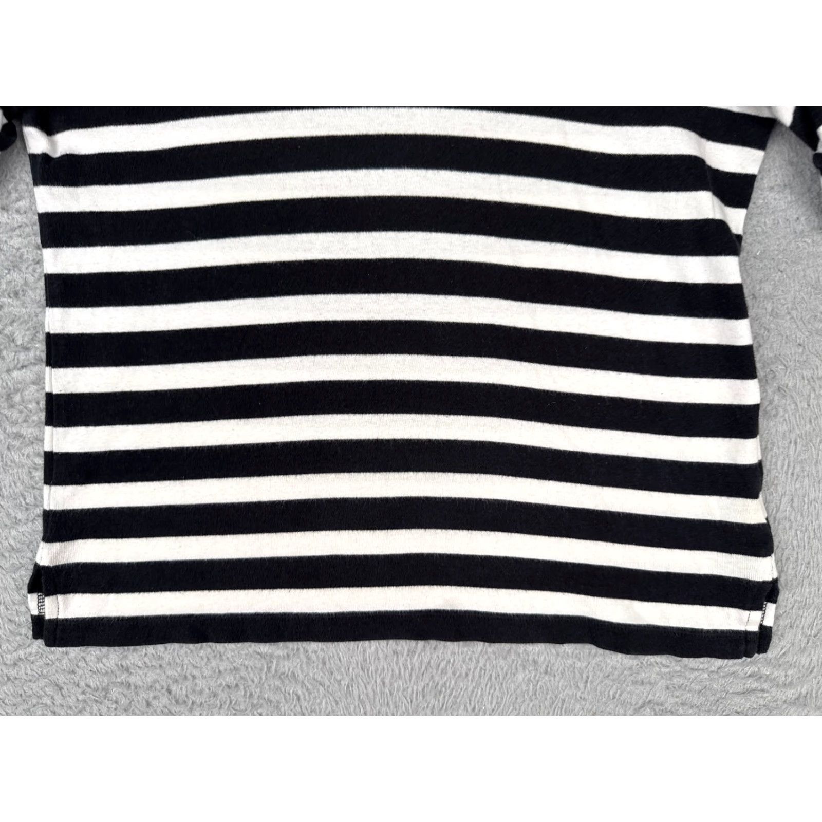 Ralph Lauren Lauren Ralph Lauren Shirt Women Medium Black Striped Casual Round Neck Cotton Sports Size M / US 6-8 / IT 42-44 - 5 Thumbnail