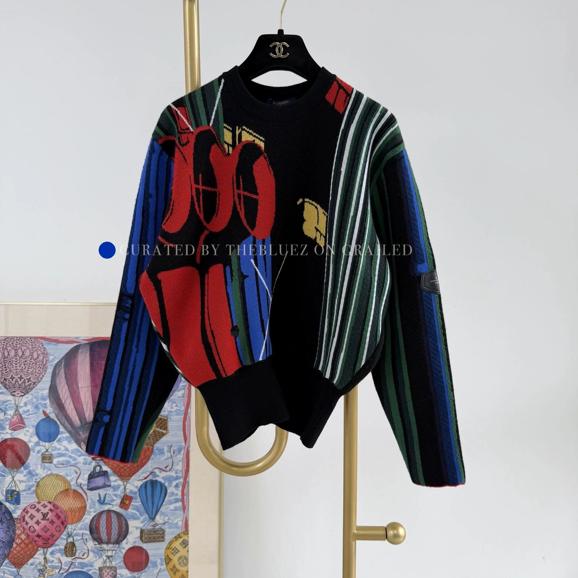 Louis Vuitton Color Blocked Crewneck Sweatshirt in Multi Size US S / EU 44-46 / 1 - 1 Thumbnail