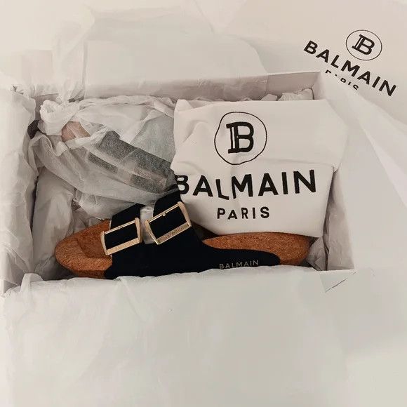 Balmain Balmain Womens Black Chunky Sole Flip Flop Sandals -EU37/US7 Size US 7 / IT 37 - 13 Thumbnail