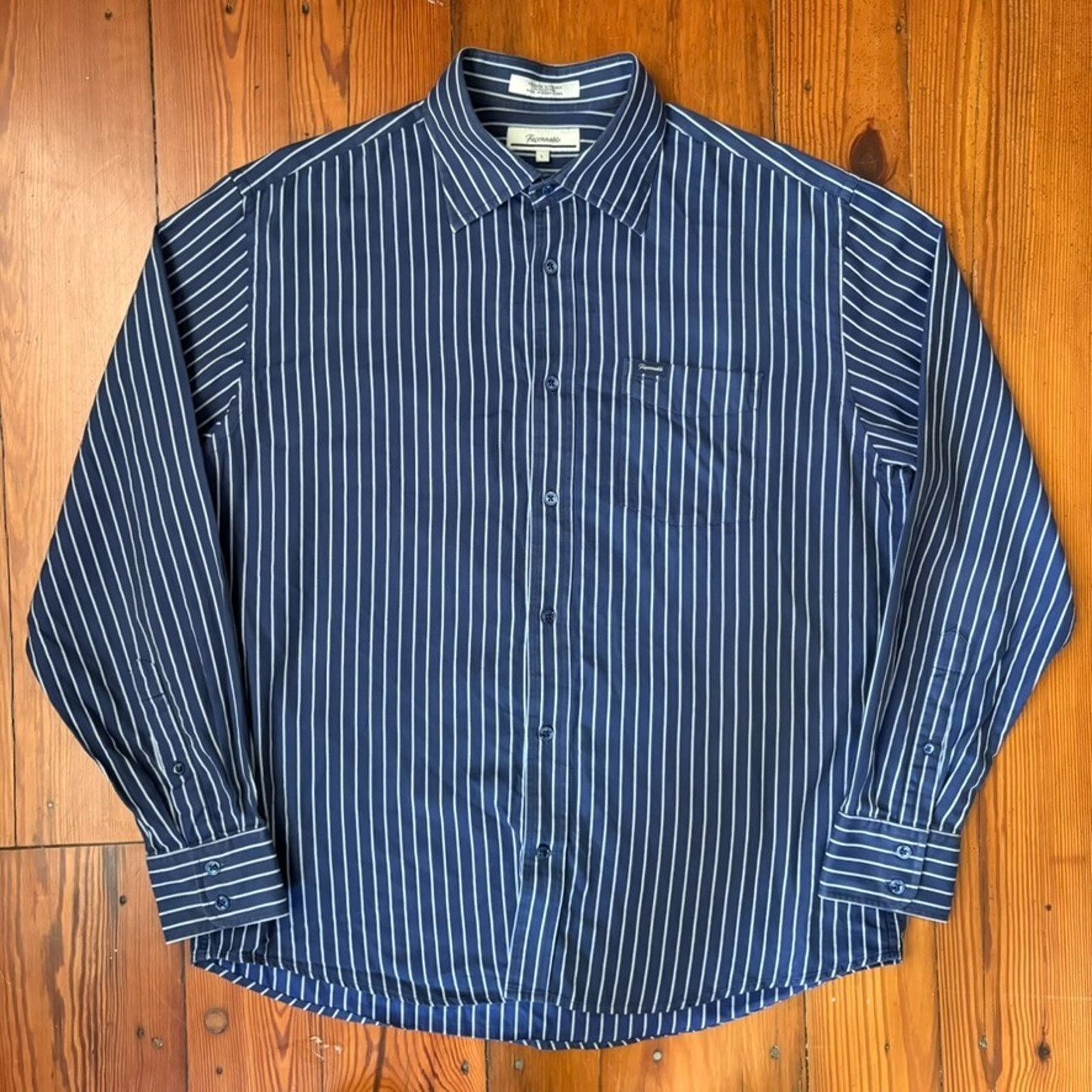 Faconnable Faconnable Shirt Men's Size L Button Down Long Sleeve Size US L / EU 52-54 / 3 - 2 Thumbnail