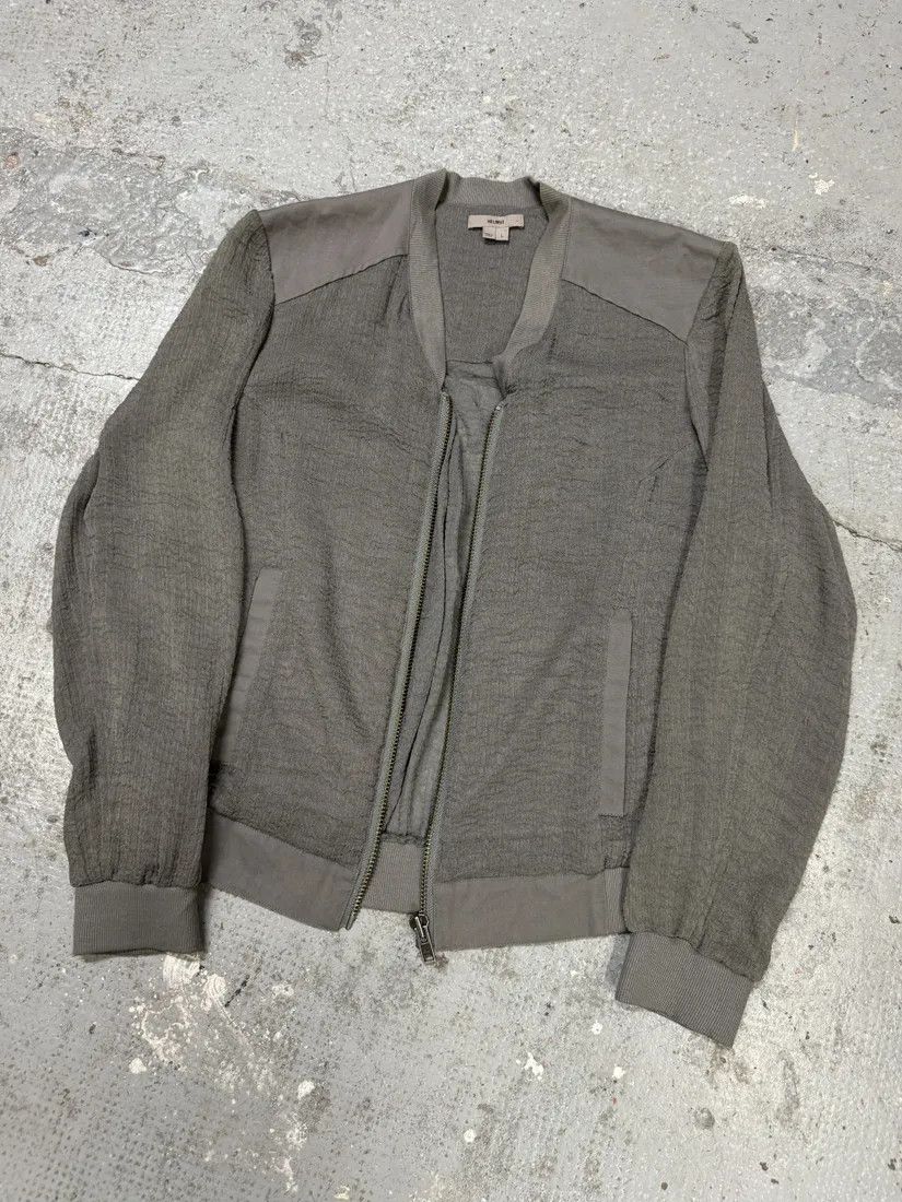 Helmut Lang × Vintage Helmut Lang Concrete Raw Grey Bomber Jacket Size XS / US 0-2 / IT 36-38 - 7 Thumbnail