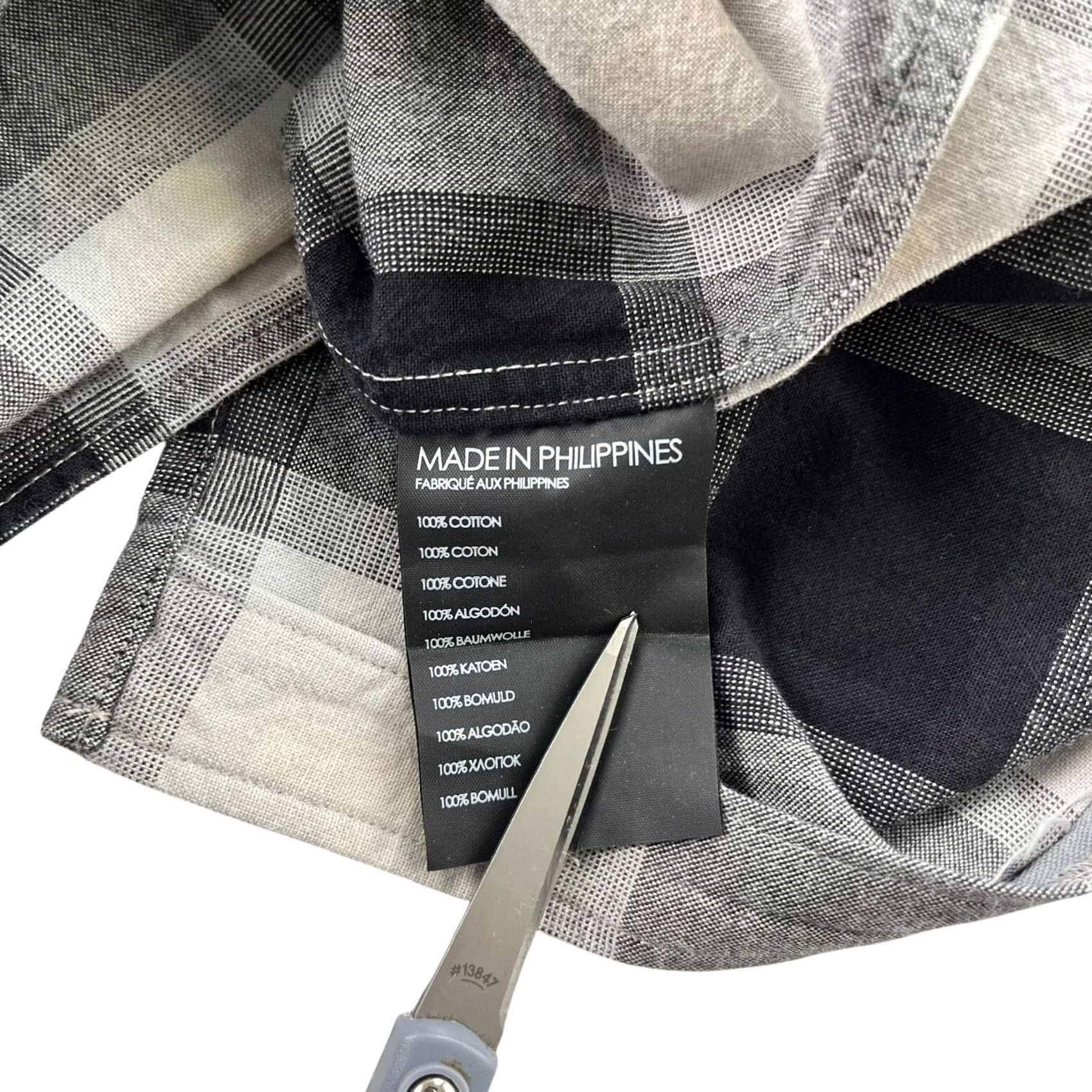 Club Monaco Club Monaco Shirt Button-Down Knit Cotton Black White Check Small Regular Mens Pocketed Button-Up Neck Collared 100% Brand New with Tags Size US S / EU 44-46 / 1 - 4 Thumbnail