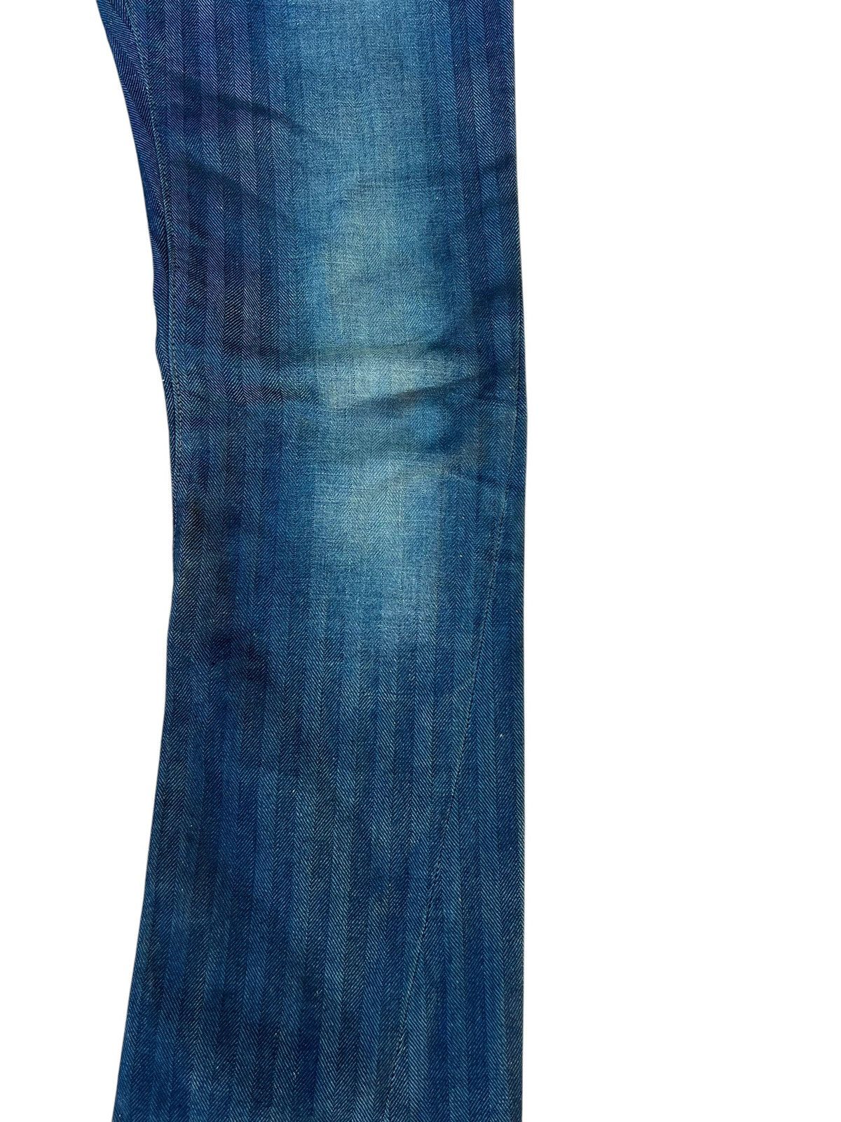 Tornado Mart Tornado Mart Striped HBT Waxed Denim Flare Jeans Size US 29 - 12 Thumbnail